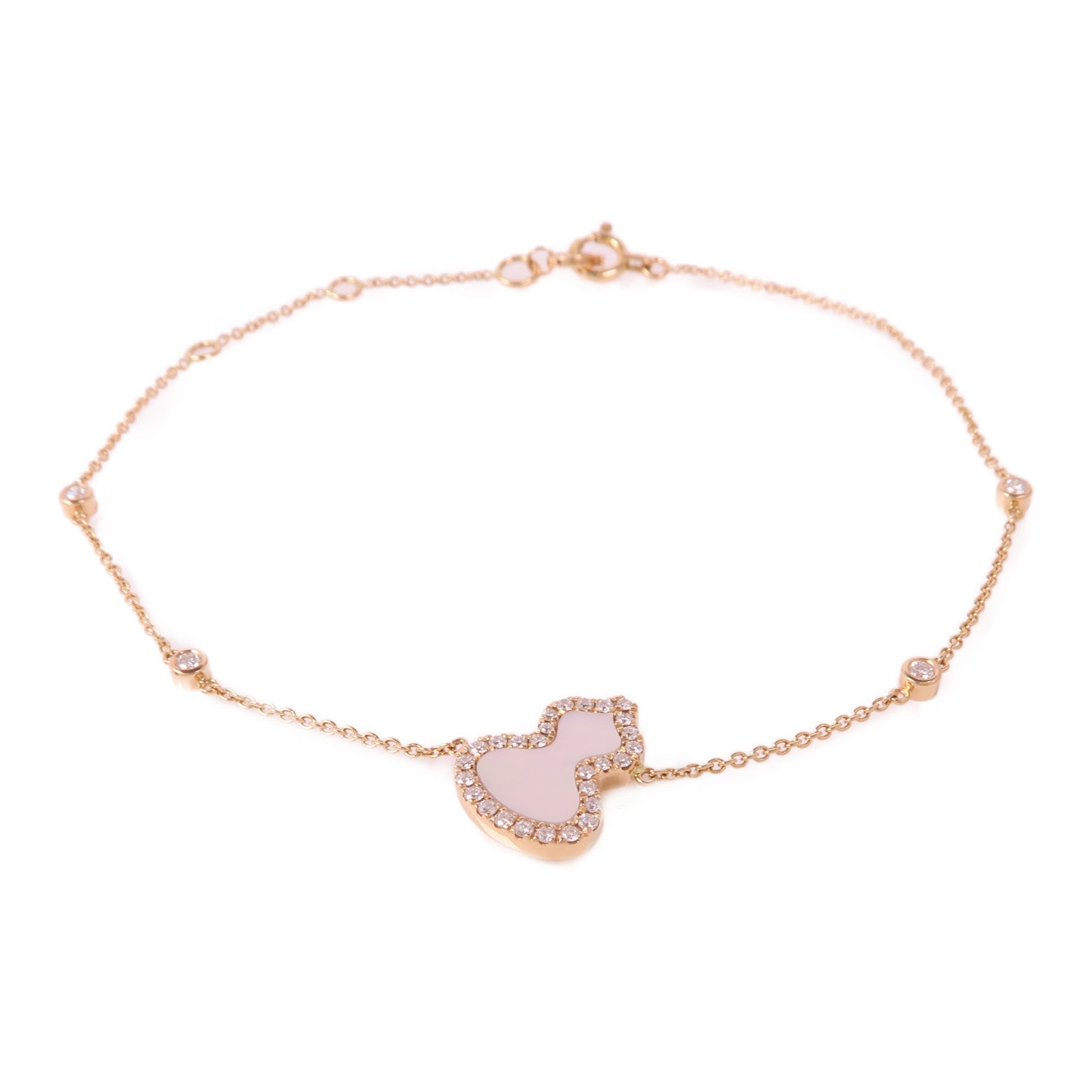 JEWELRY 18K玫瑰金Qeelin Mother Of Pearl Diamond Bracelet鑽石/珍珠母貝手鏈