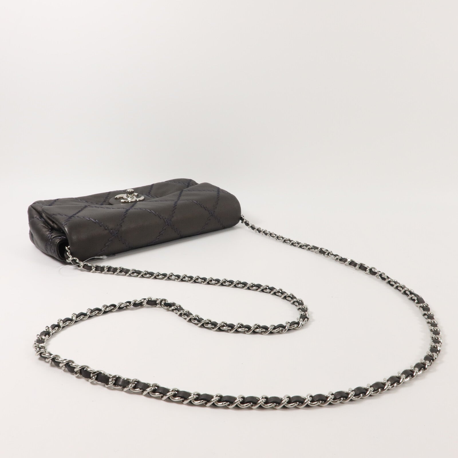 CHANEL 牛皮皮革Chain Shoulder鏈帶肩背袋