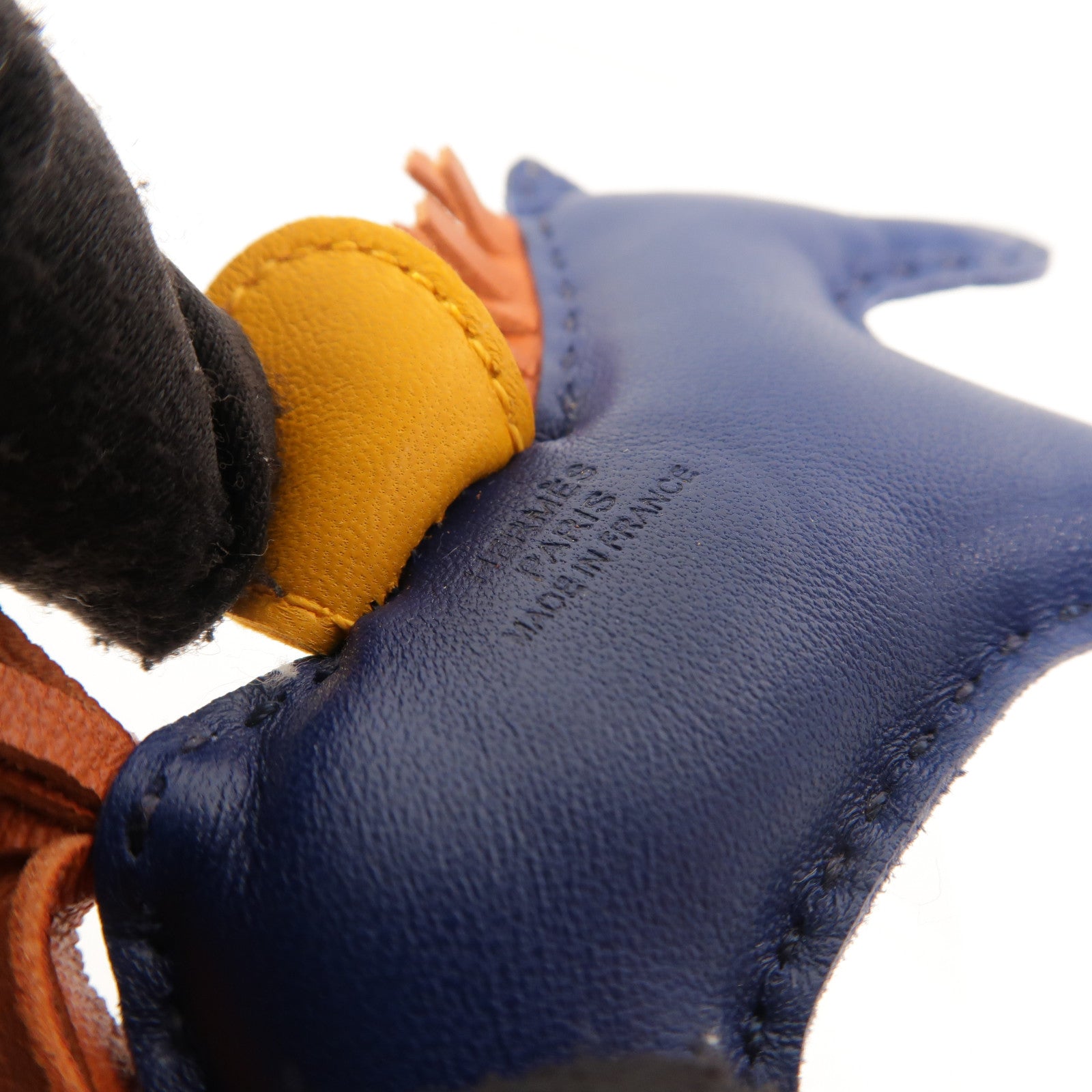 HERMES Milo/Swift皮革Rodeo PM掛飾Bleu de Malte