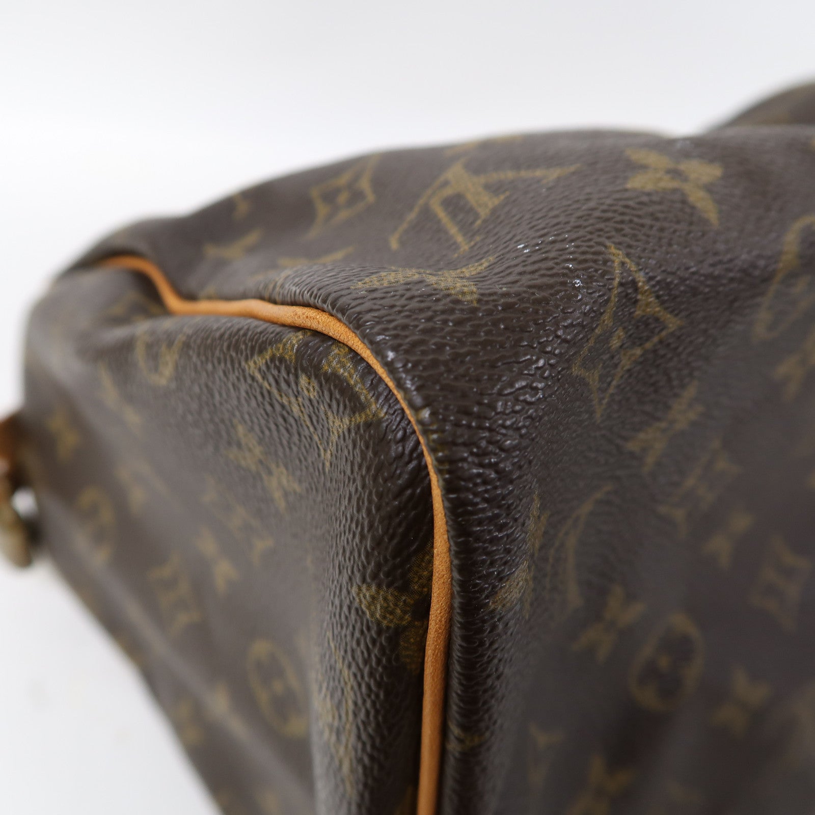 LOUIS VUITTON Monogram Speedy 30金扣手挽袋啡色