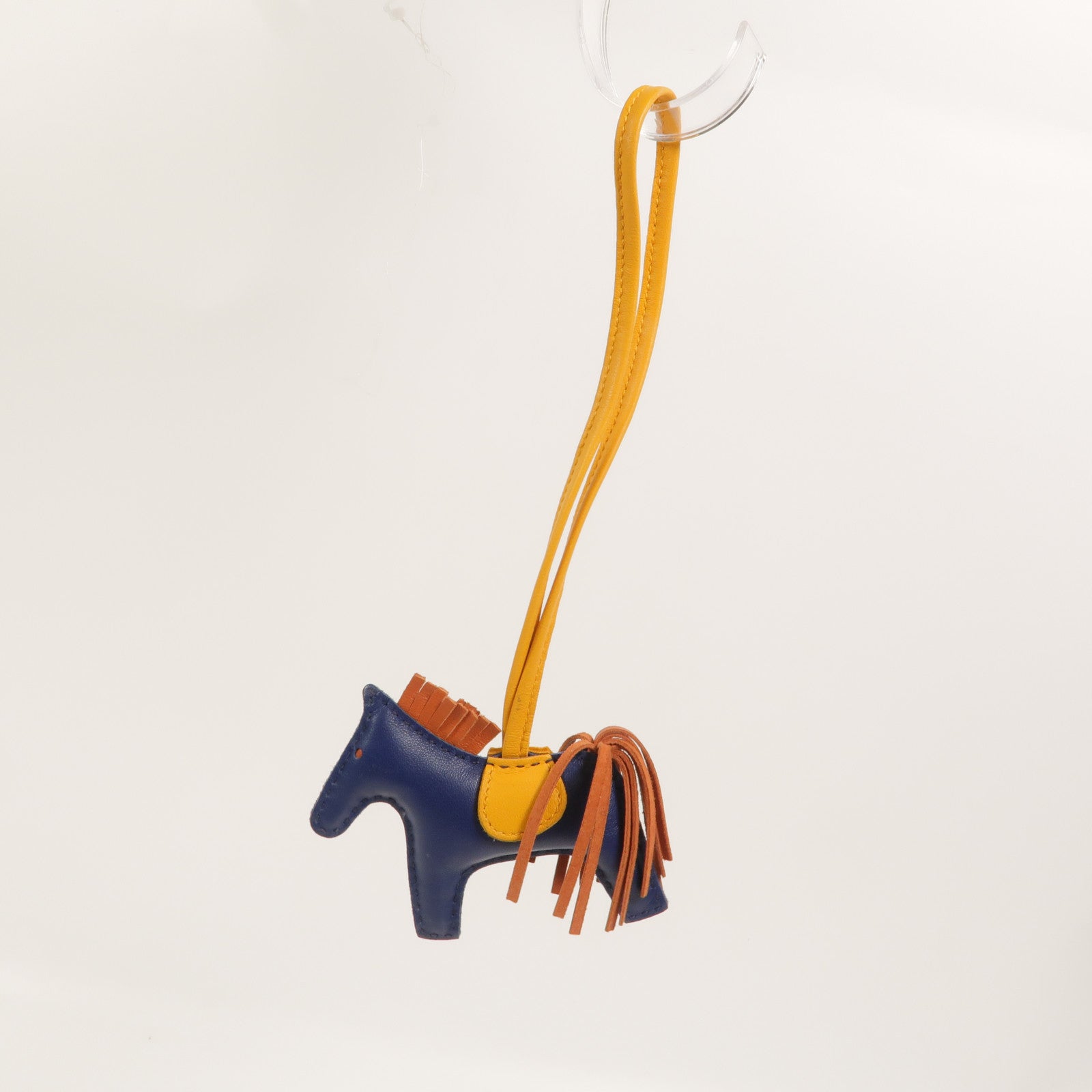 HERMES Milo/Swift皮革Rodeo PM掛飾Bleu de Malte