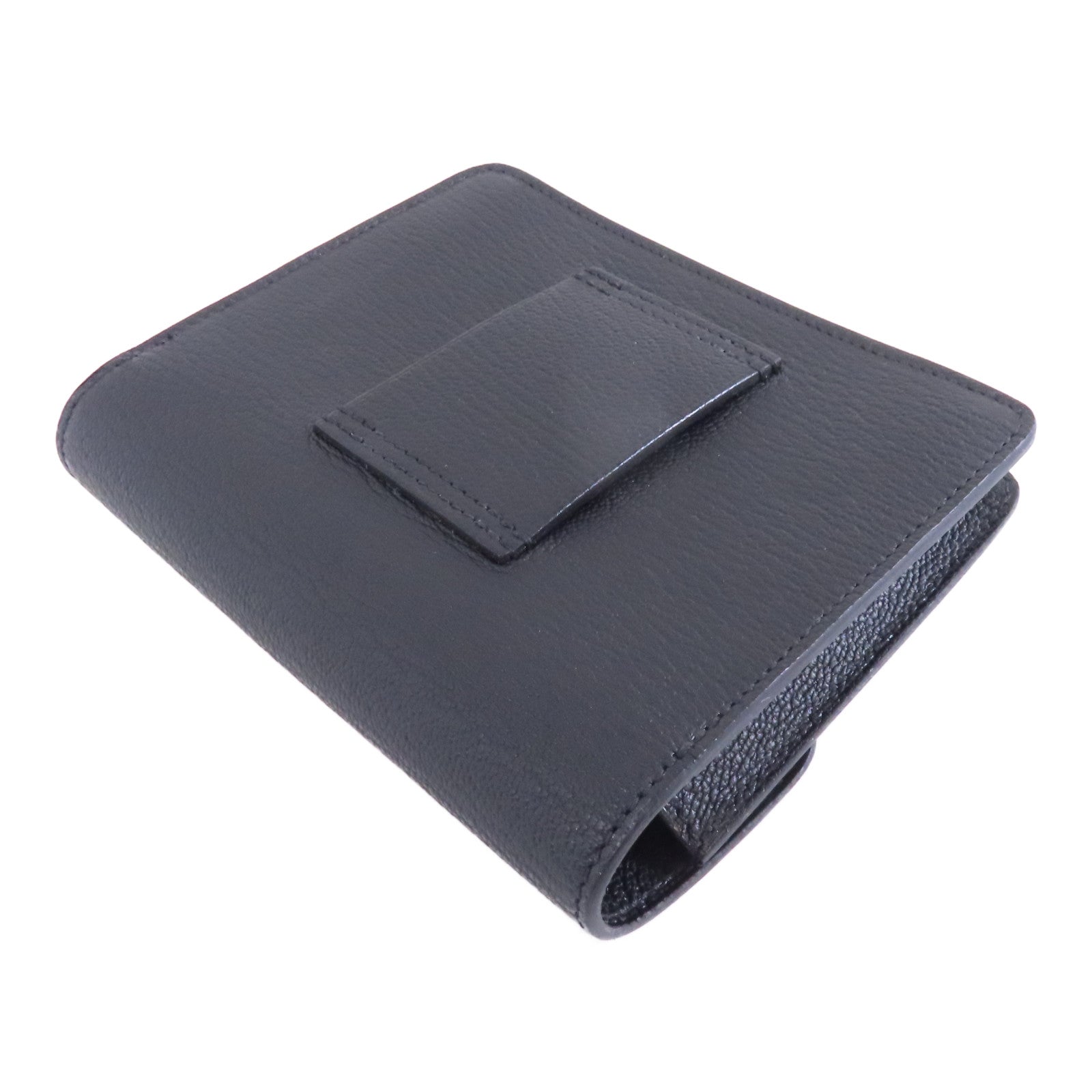 HERMES (PRICE DOWN) GHW Roulis Slim Wallet Chevre Leather Noir Black