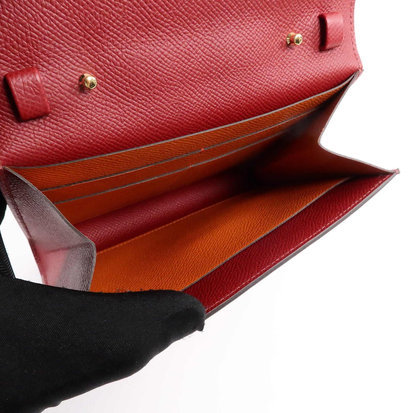 HERMES EpsomClic 16肩背袋Rouge Casaque