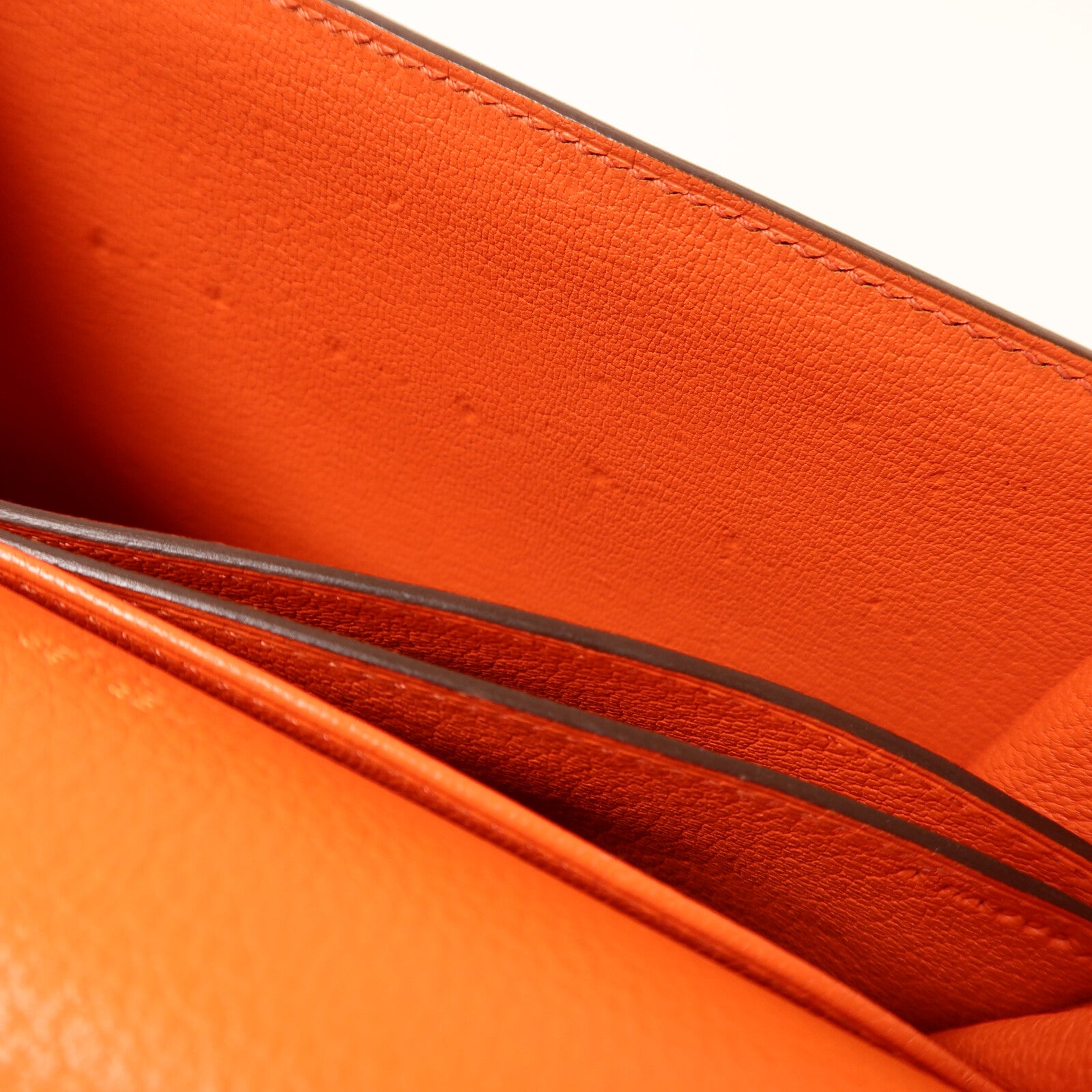 HERMES Evercolor皮革Roulis Mini肩背袋Feu
