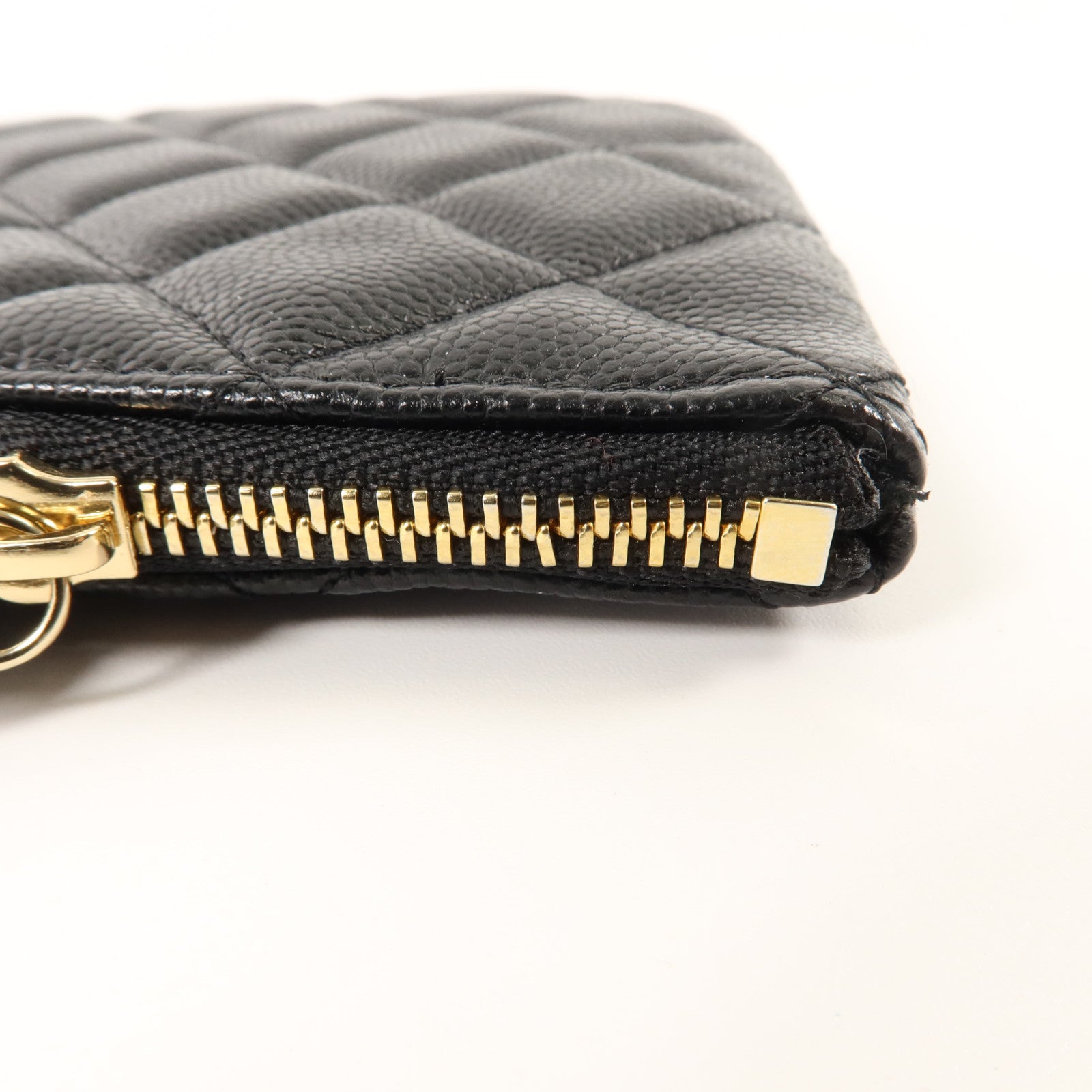 CHANEL 牛皮皮革Classic Zipped Pouch金扣小袋