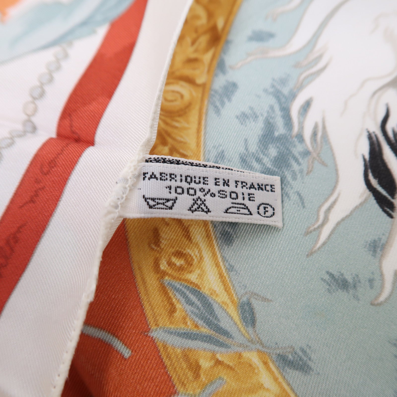HERMES 絲質Scarf絲巾橙色