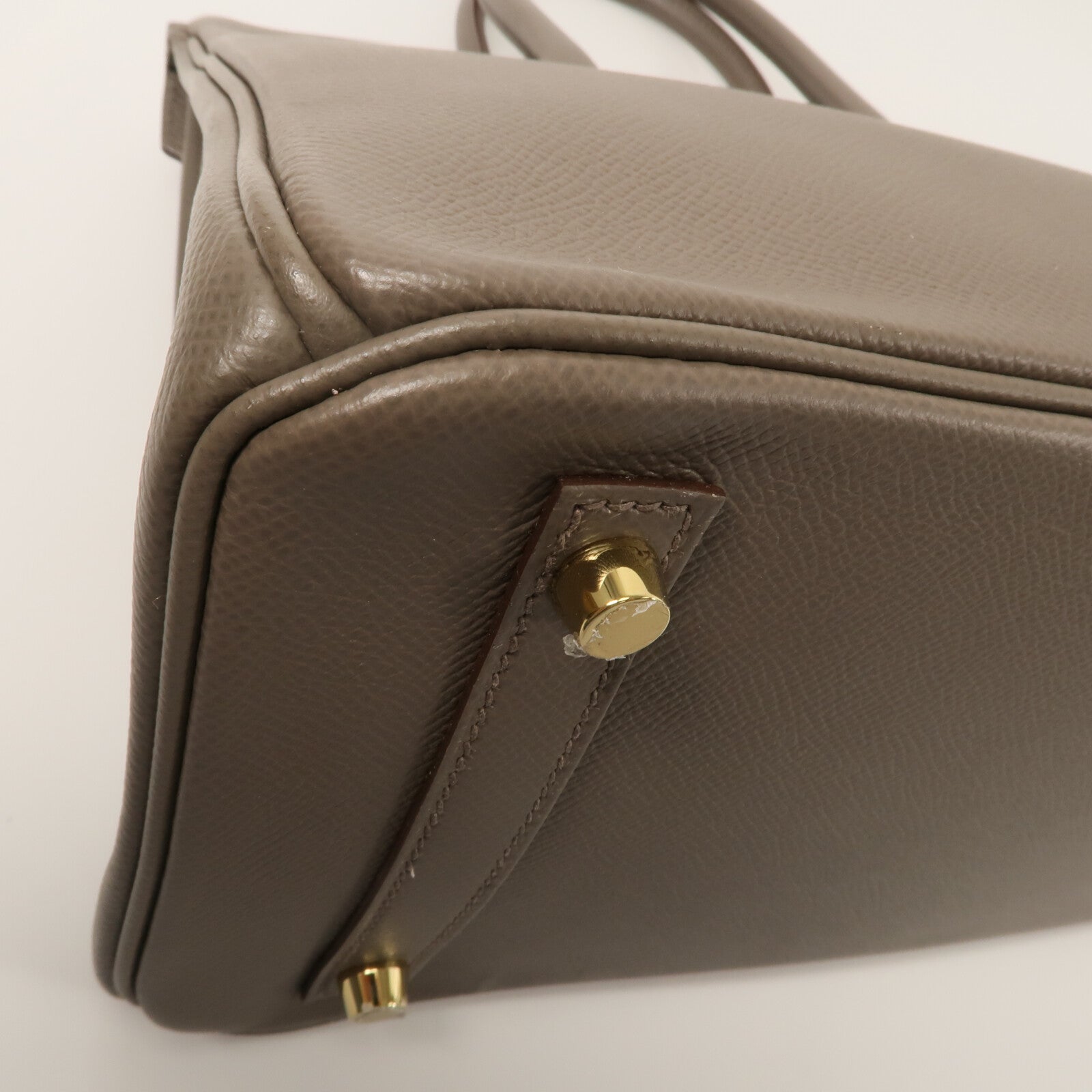 HERMES Epsom皮革Birkin 30手挽袋Etain