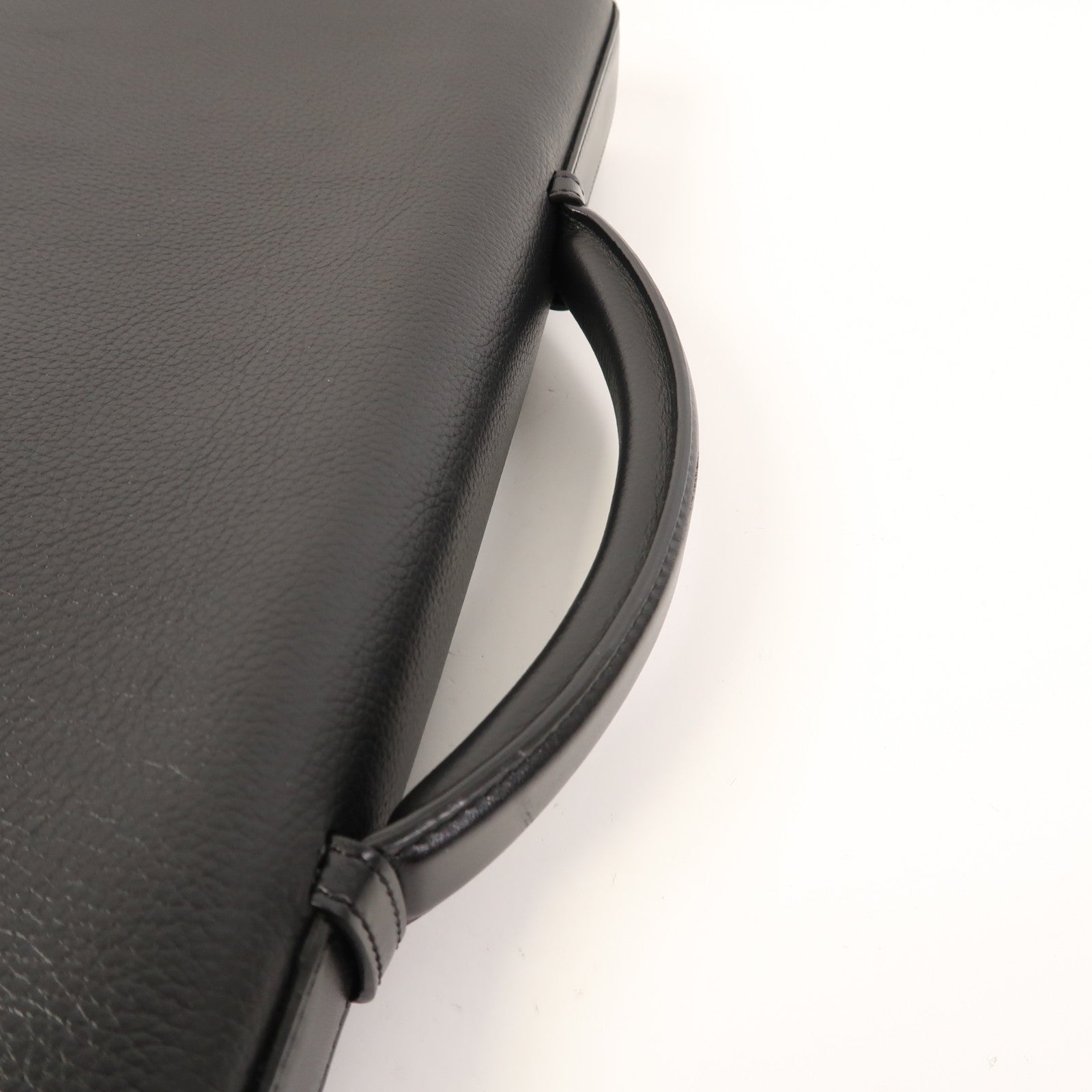 CARTIER 牛皮皮革Briefcase銀扣公事包黑色