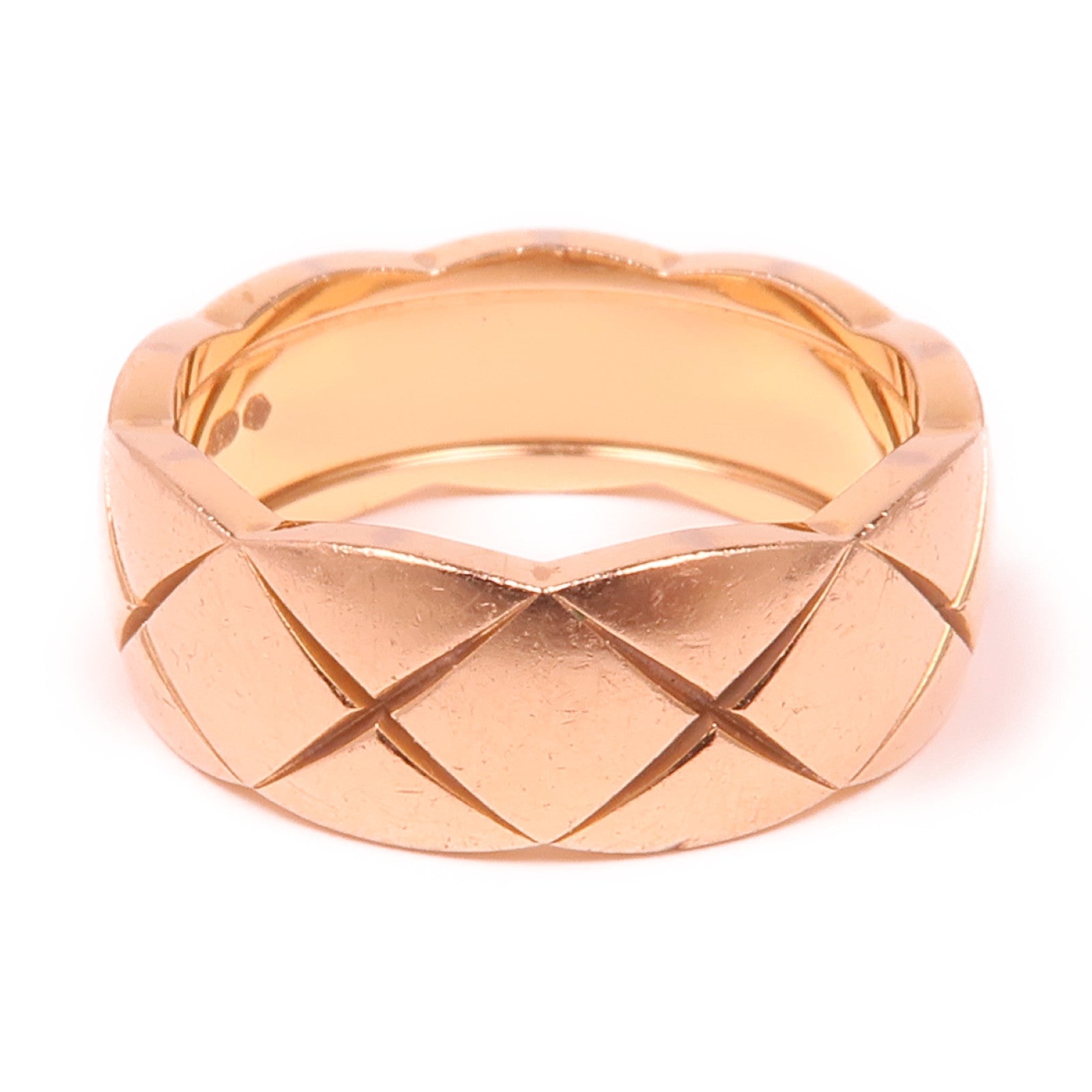CHANEL 18K玫瑰金Coco Crush Diamond Ring鑽石戒指US#5/Chanel#50