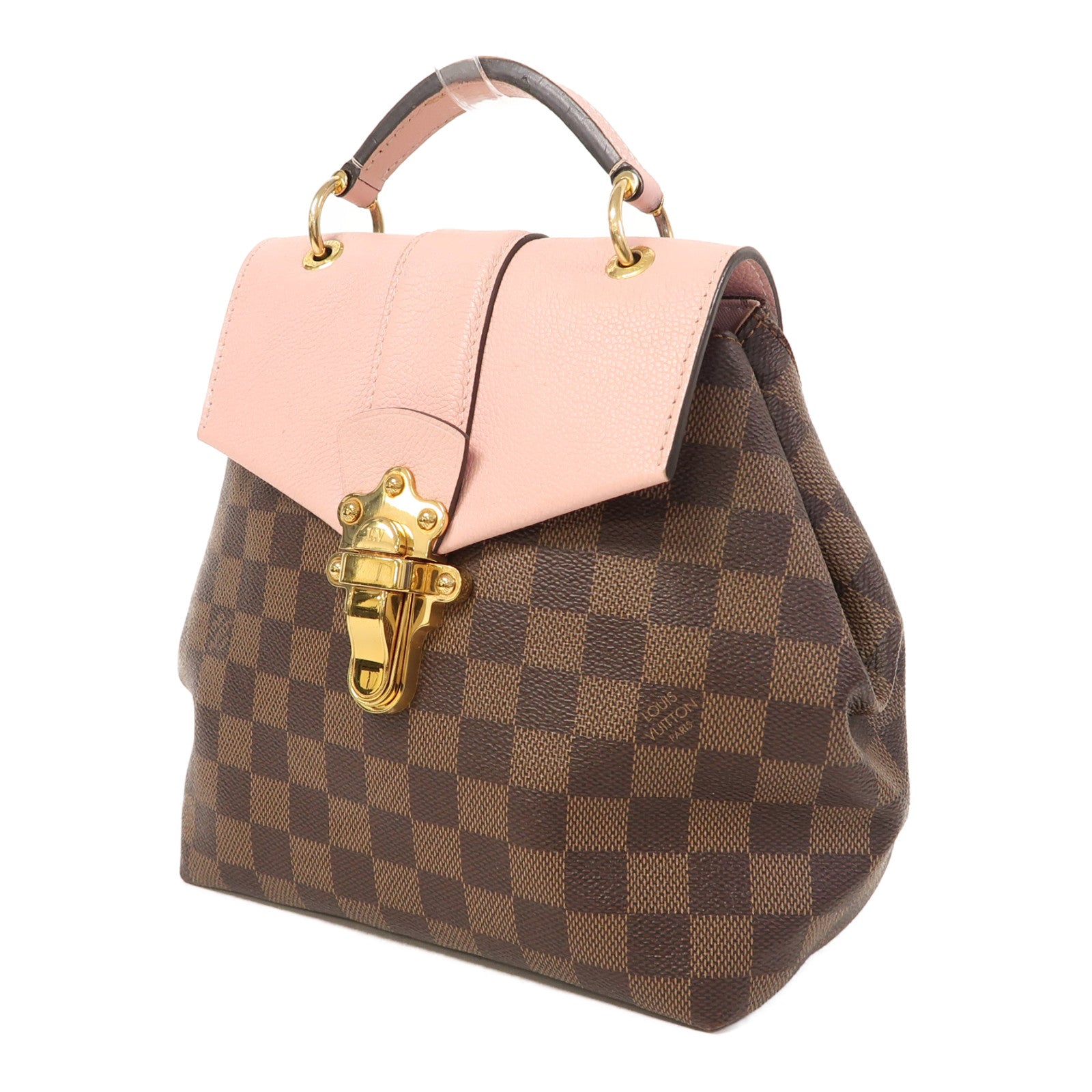 LOUIS VUITTON Damier Ebene Clapton金扣背包啡色