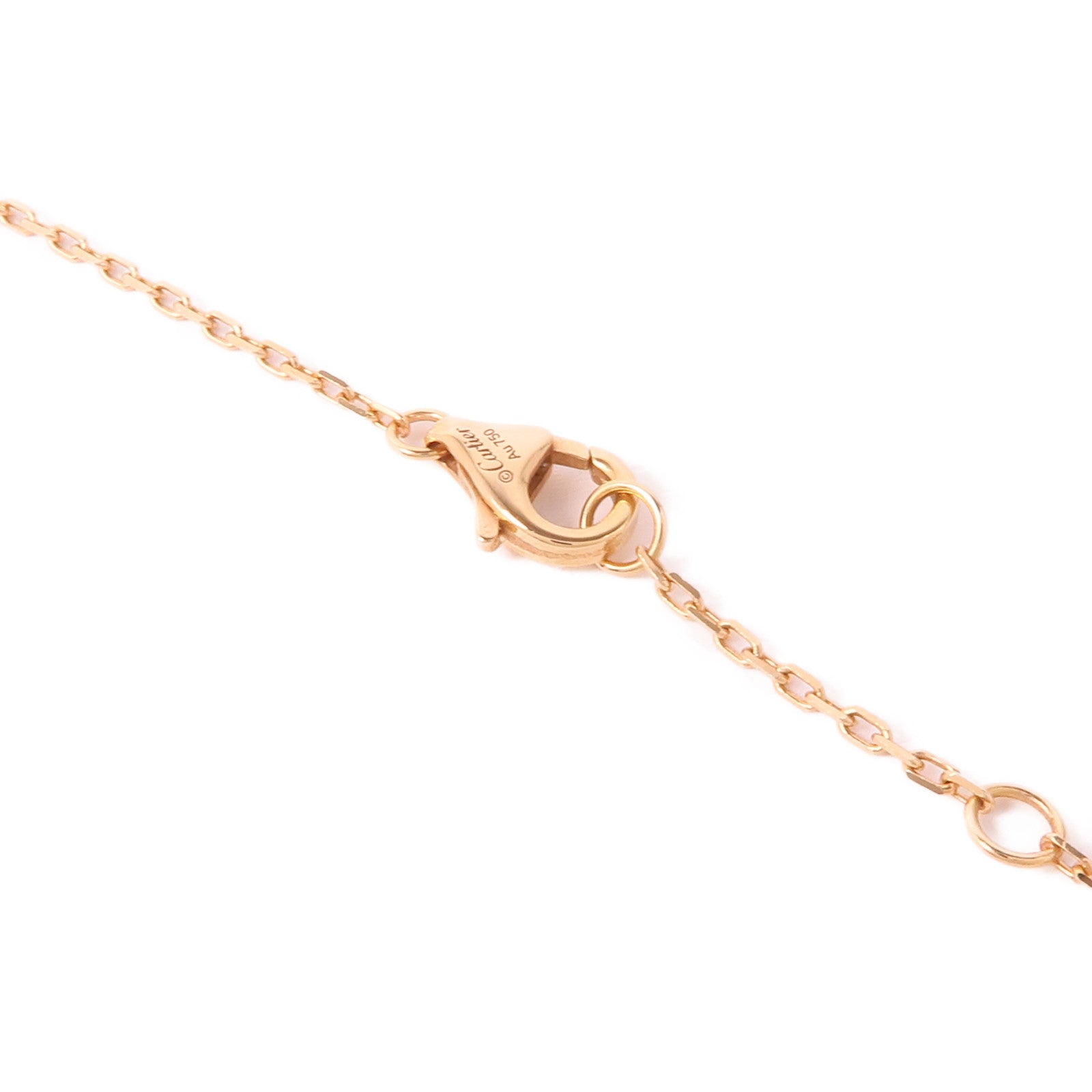 CARTIER 18K玫瑰金Juste Un Clou Necklace Diamond鑽石項鍊