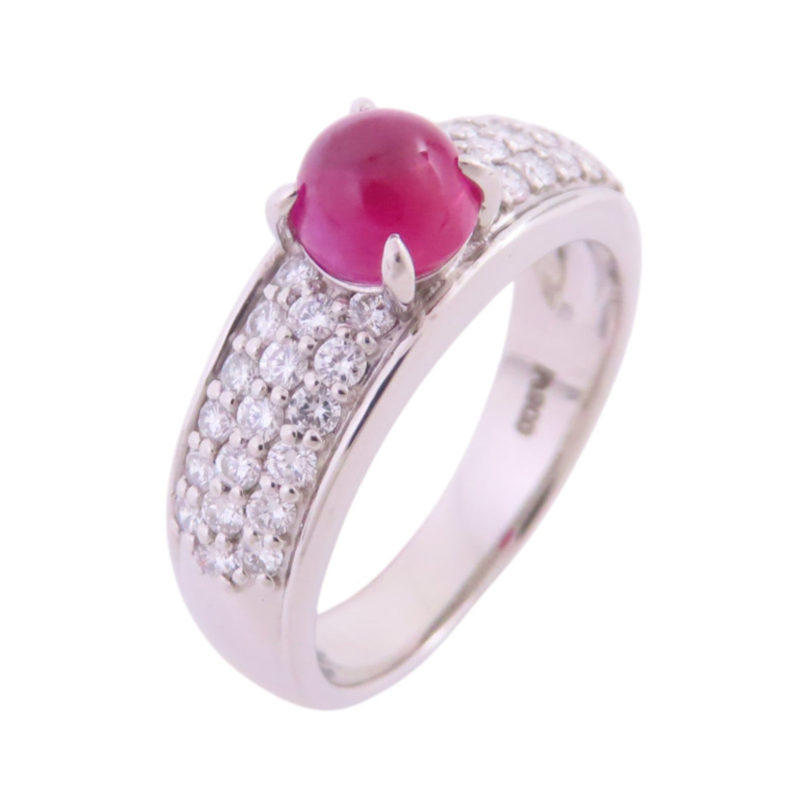 JEWELRY (PRICE DOWN) Ruby Diamond Ring US#6.75 PT900 Platinum