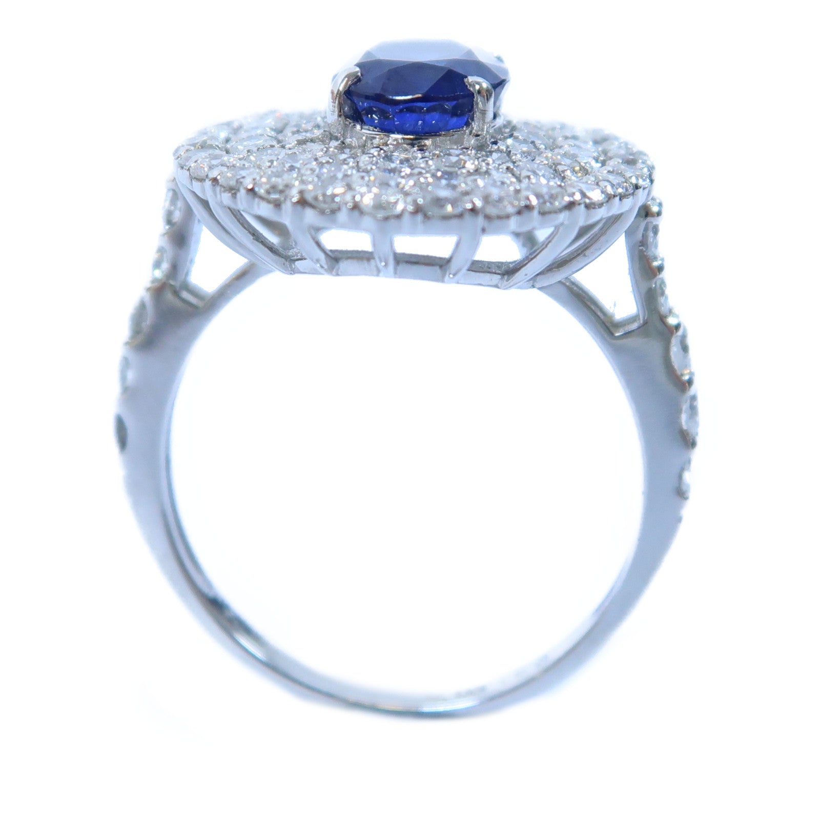 JEWELRY 【激減優惠】PT950鉑金Sapphire Ring 2.03ct藍寶石/1.53ct鑽石戒指US#6