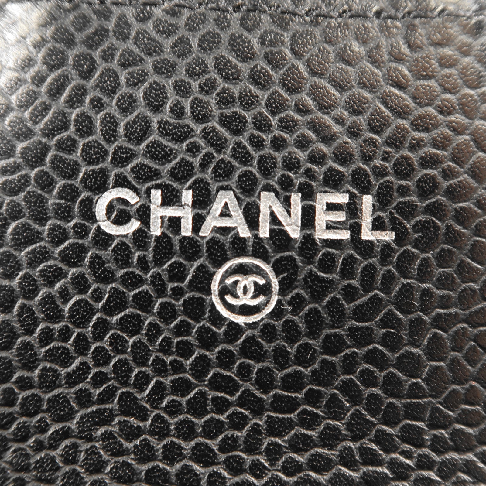 CHANEL 牛皮皮革Card Case銀扣卡片套