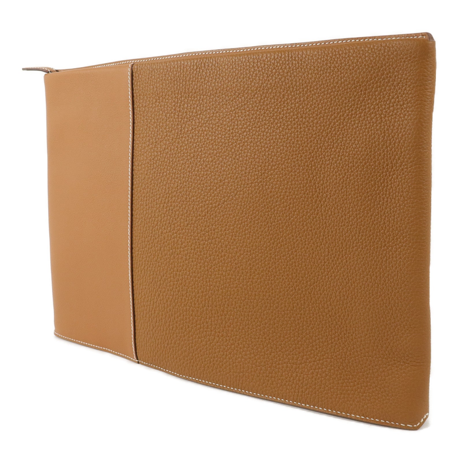HERMES Togo/Evercolor皮革Manhattan Duo 35手拿包Gold