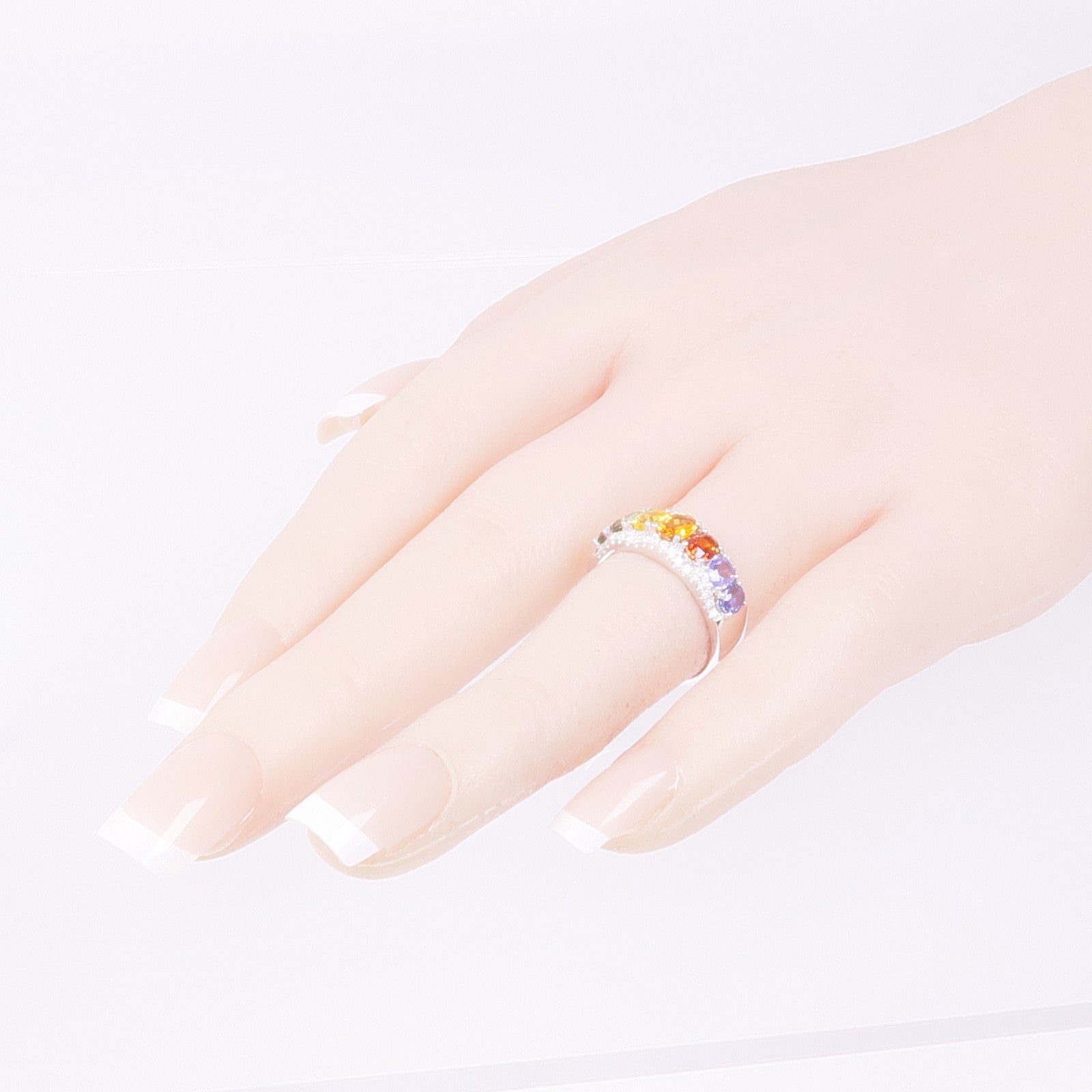 JEWELRY 18K白金Sapphire Ring藍寶石戒指US#6
