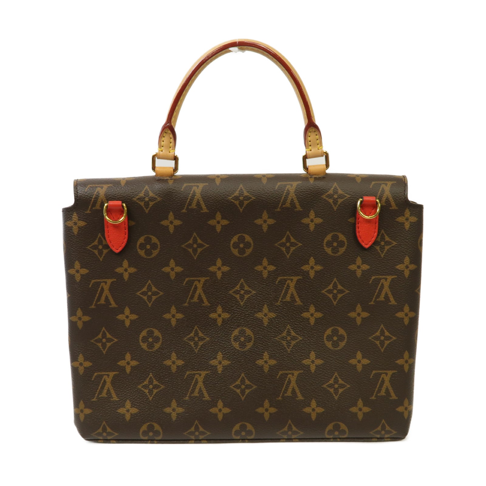 LOUIS VUITTON Monogram Marignan金扣手挽肩背兩用袋啡色/紅色