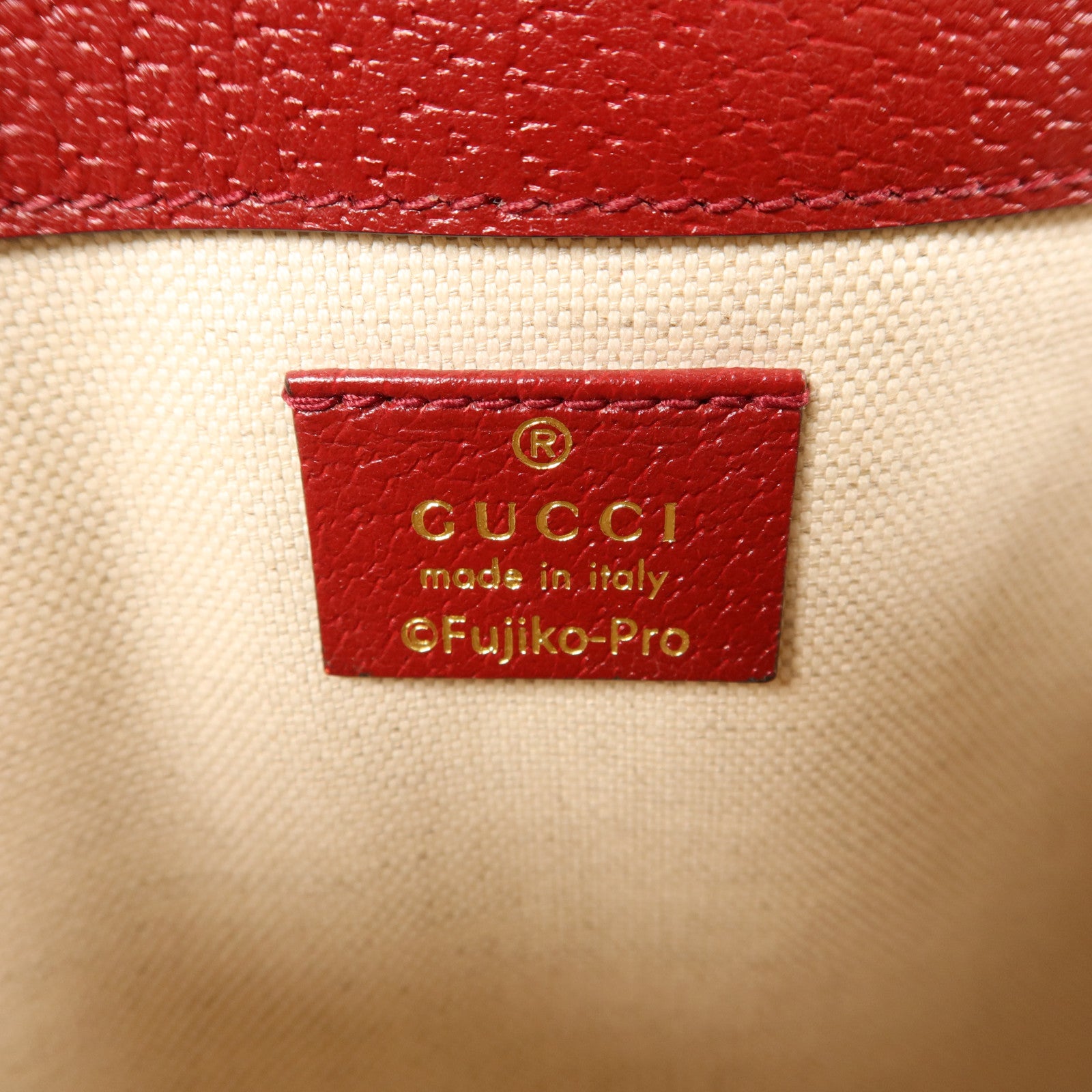 GUCCI 塗層帆布Doraemon X Gucci金扣腰包