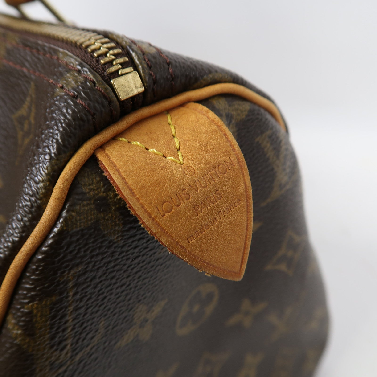 LOUIS VUITTON Monogram Speedy 30金扣手挽袋啡色