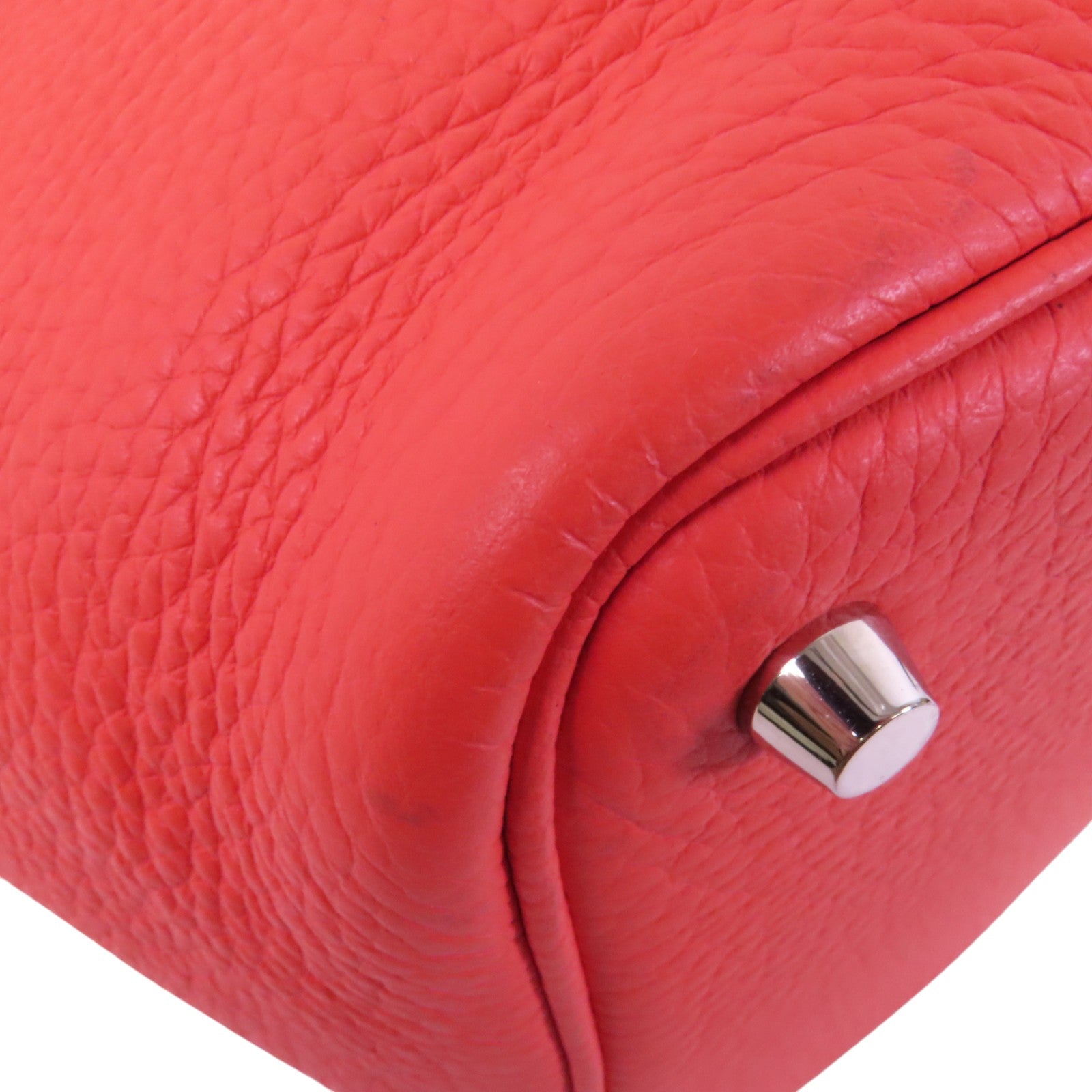 HERMES Clemence皮革Picotin PM銀扣手挽袋