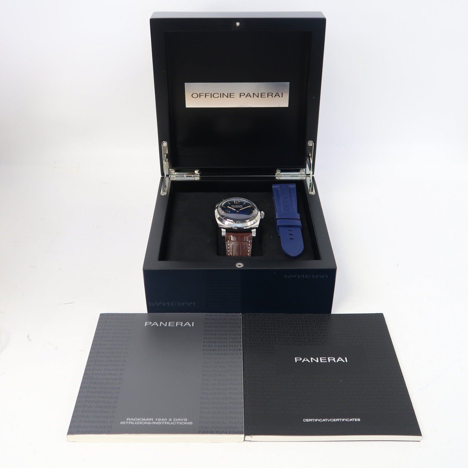 PANERAI Radiomir 1940 3 Days不鏽鋼手錶自動機芯藍色