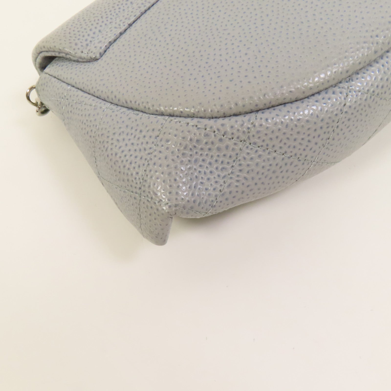 CHANEL 牛皮皮革Chain Shoulder銀扣鏈帶肩背袋