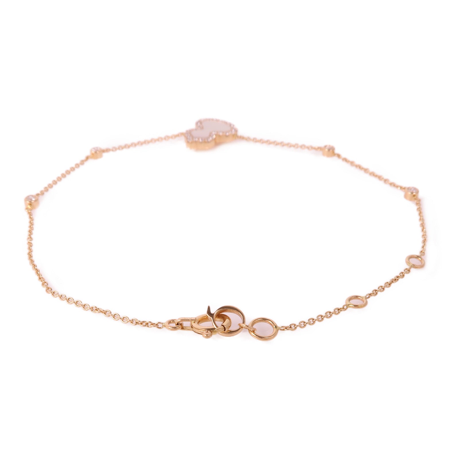 JEWELRY 18K玫瑰金Qeelin Mother Of Pearl Diamond Bracelet鑽石/珍珠母貝手鏈