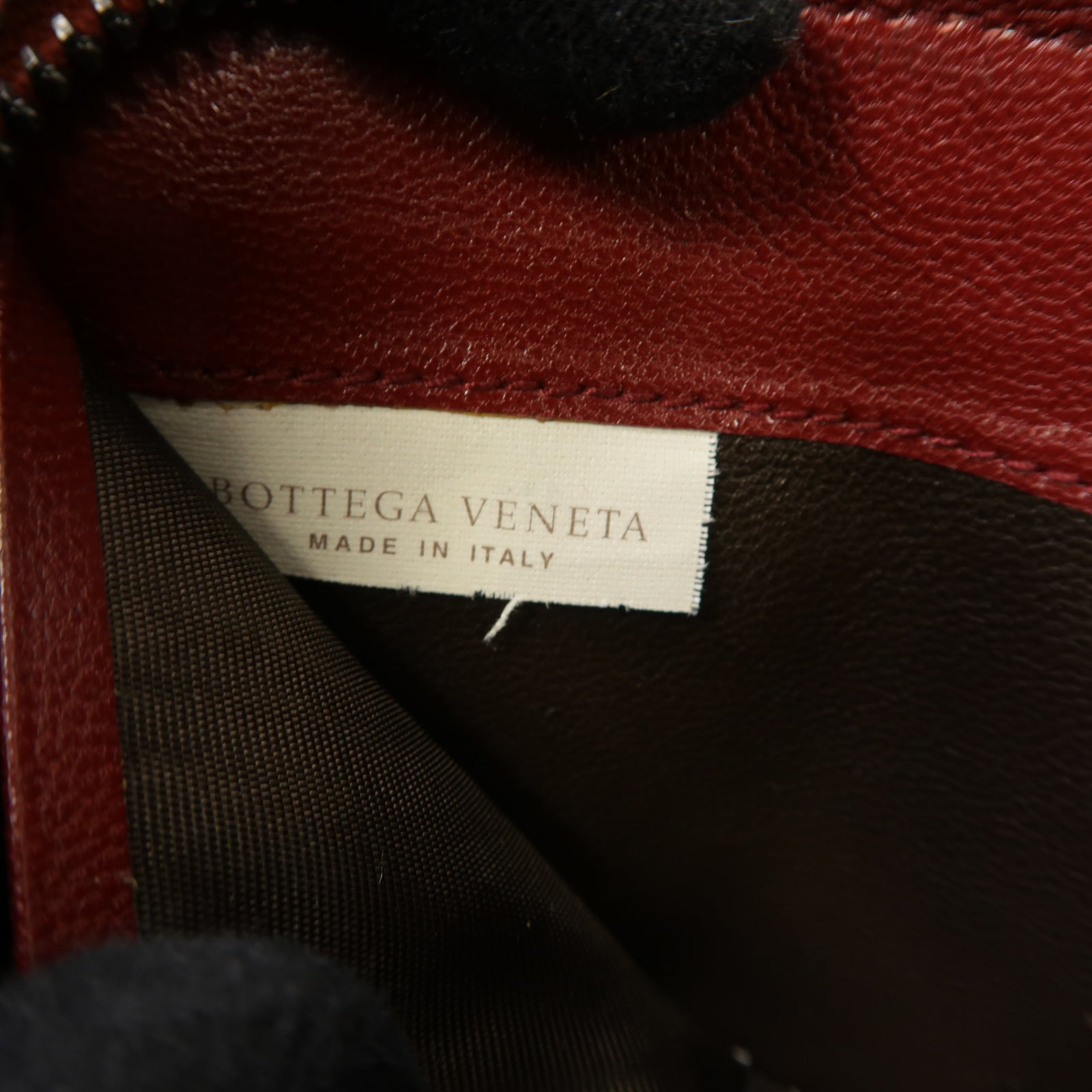 BOTTEGA VENETA 【激減優惠】織紋皮革Long Wallet銀扣長錢包紅色