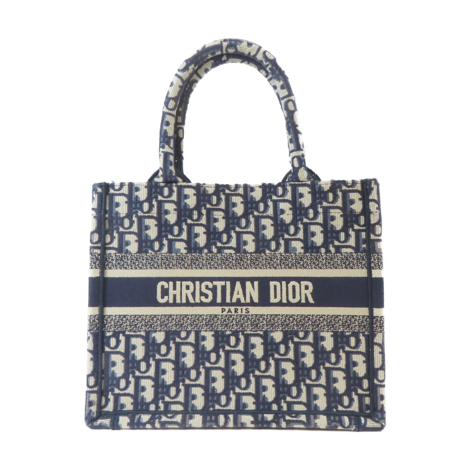 Dior 帆布Dior Book Tote手挽袋藍色/米色