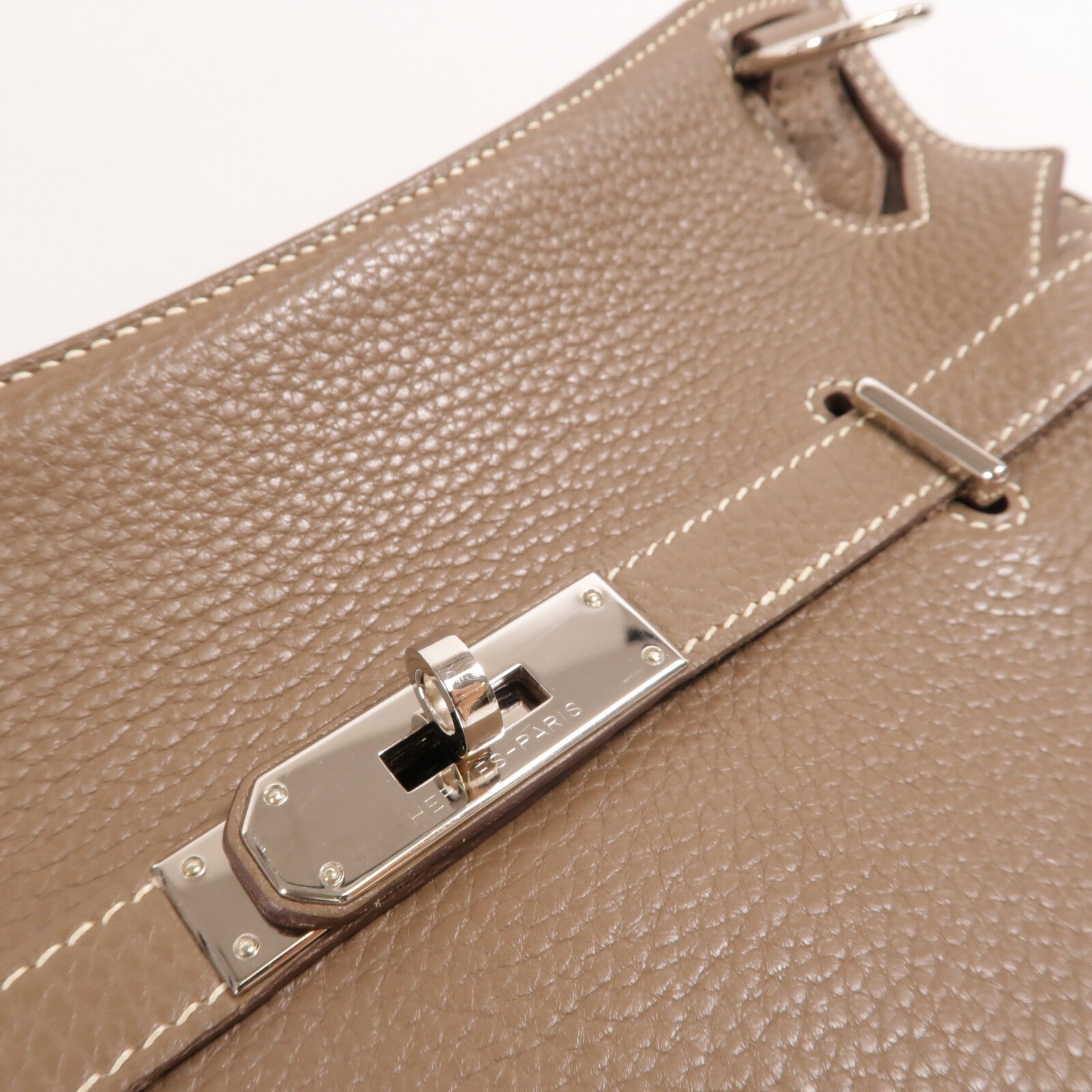 HERMES Togo皮革Jypsiere肩背袋Etoupe