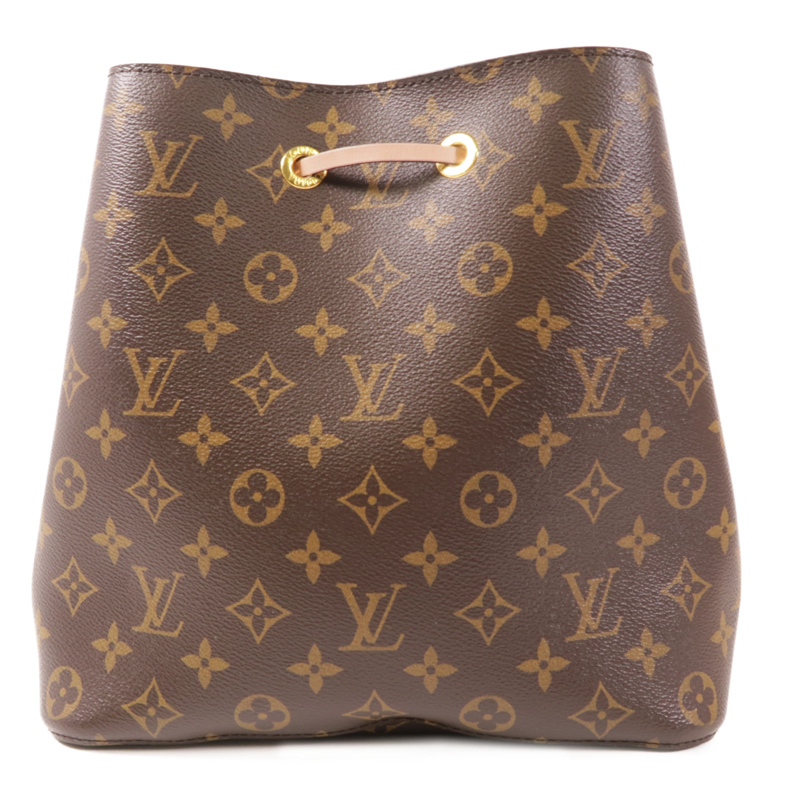LOUIS VUITTON Monogram Neo Noe金扣手挽肩背兩用袋棕色/粉紅色