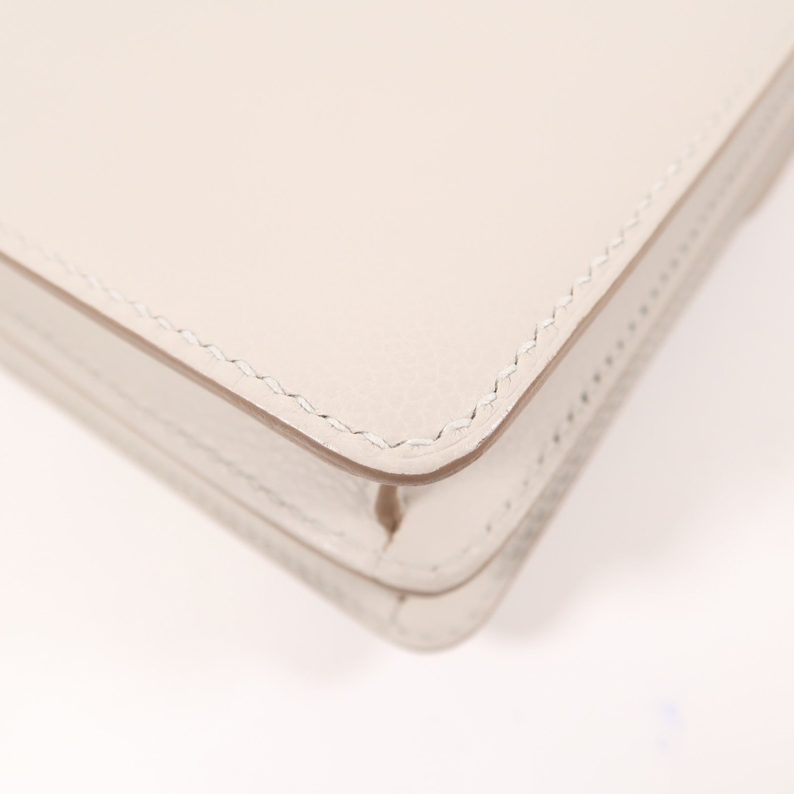 HERMES Evercolor皮革Roulis 23銀扣肩背袋80 Gris Perle