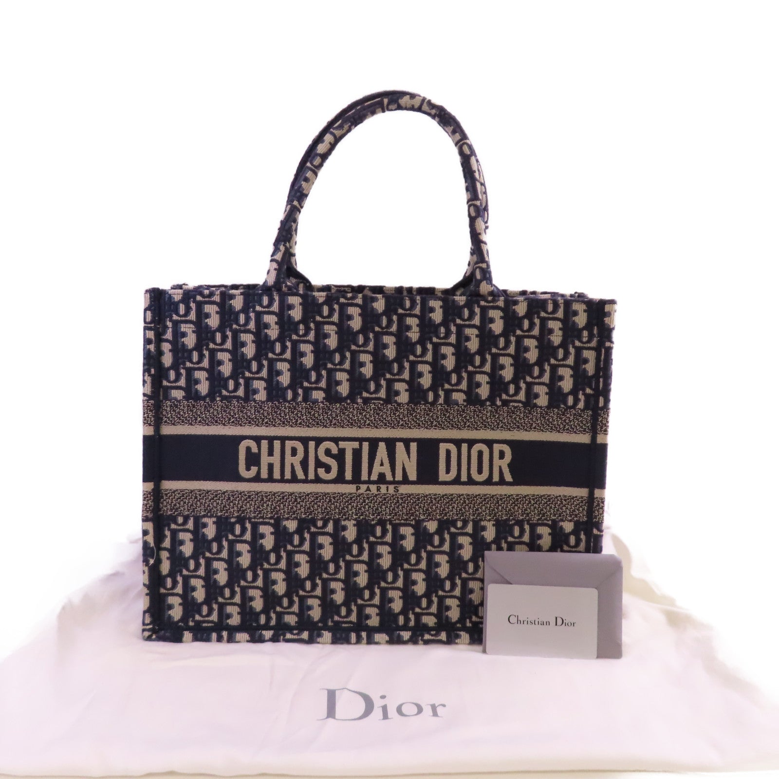 Dior 帆布Book Tote Medium Bag手挽袋寶藍色