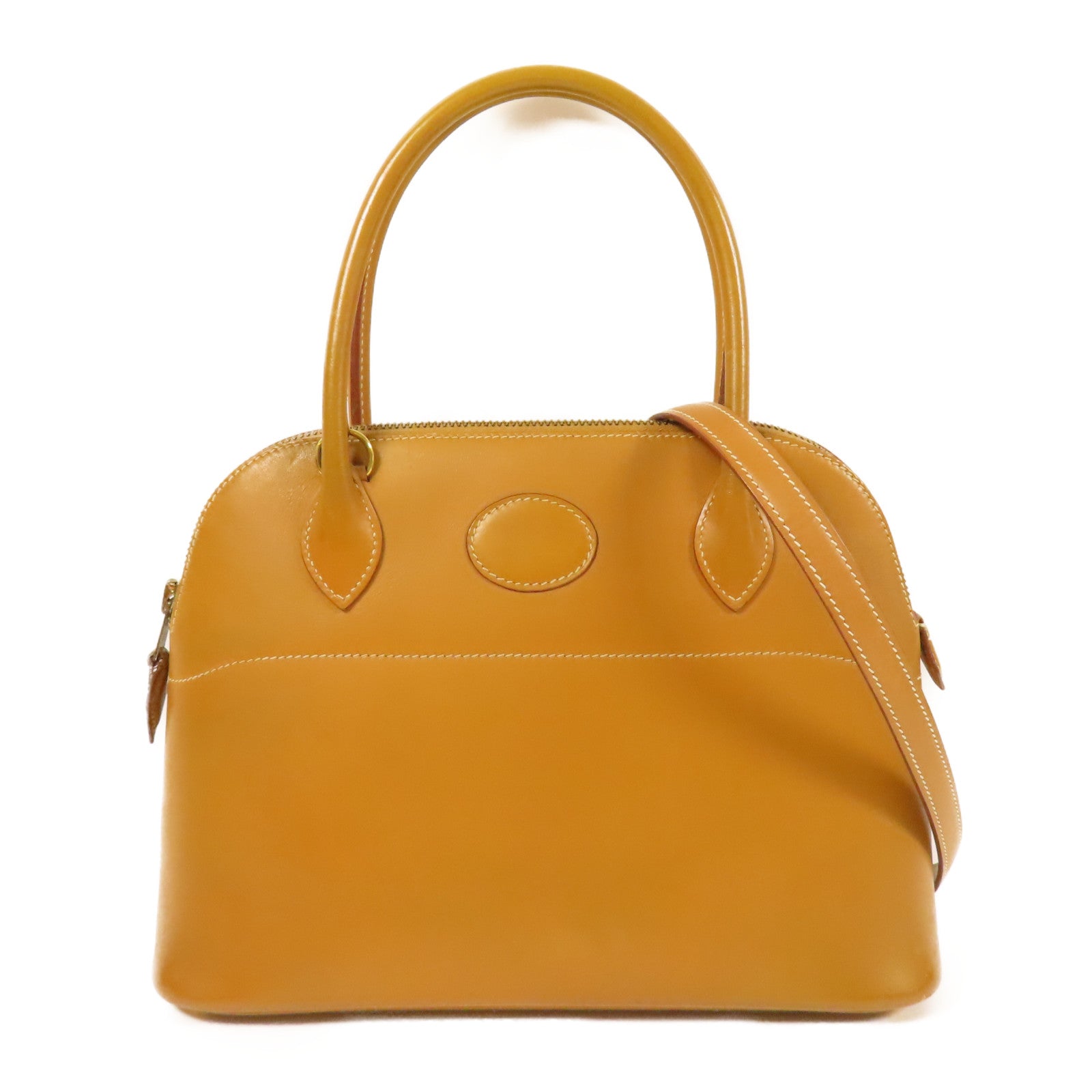 HERMES Chamonix皮革Bolide 27金扣手挽肩背兩用袋37 Gold