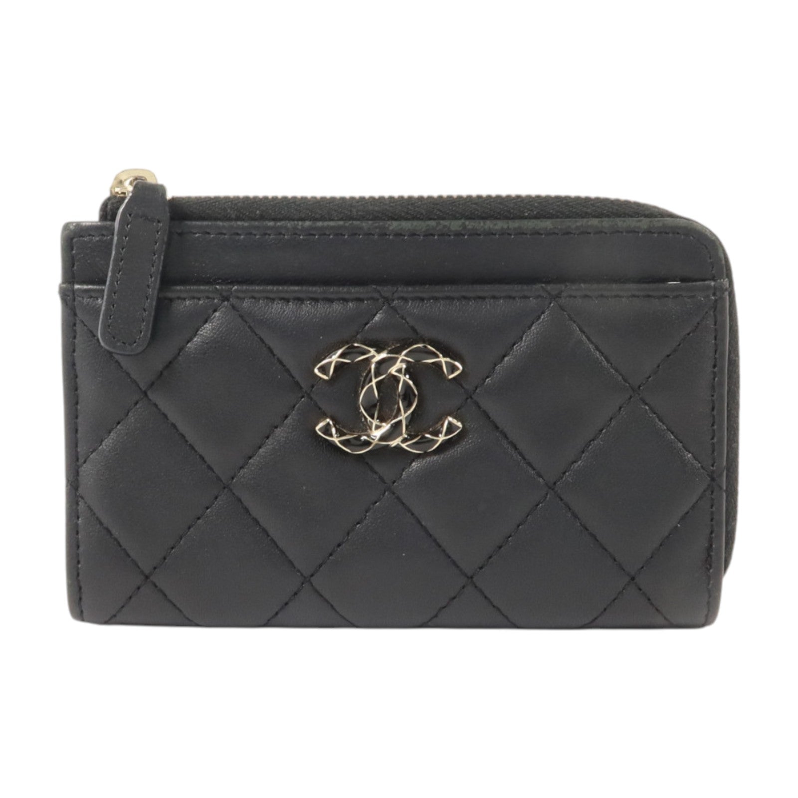 CHANEL 羊皮皮革Card Case金扣卡片套