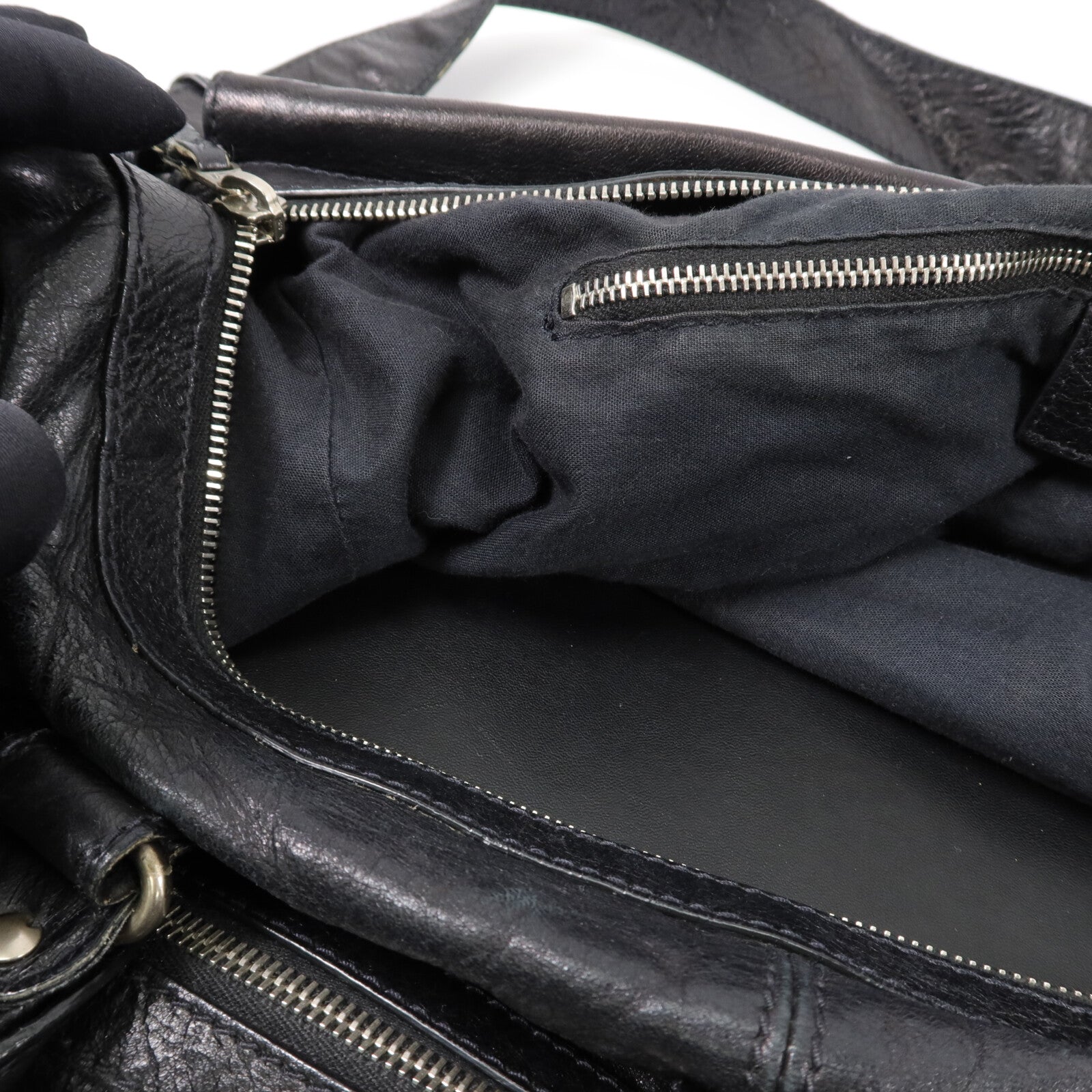BALENCIAGA 羊皮皮革Squash M Duffle手挽肩背兩用袋