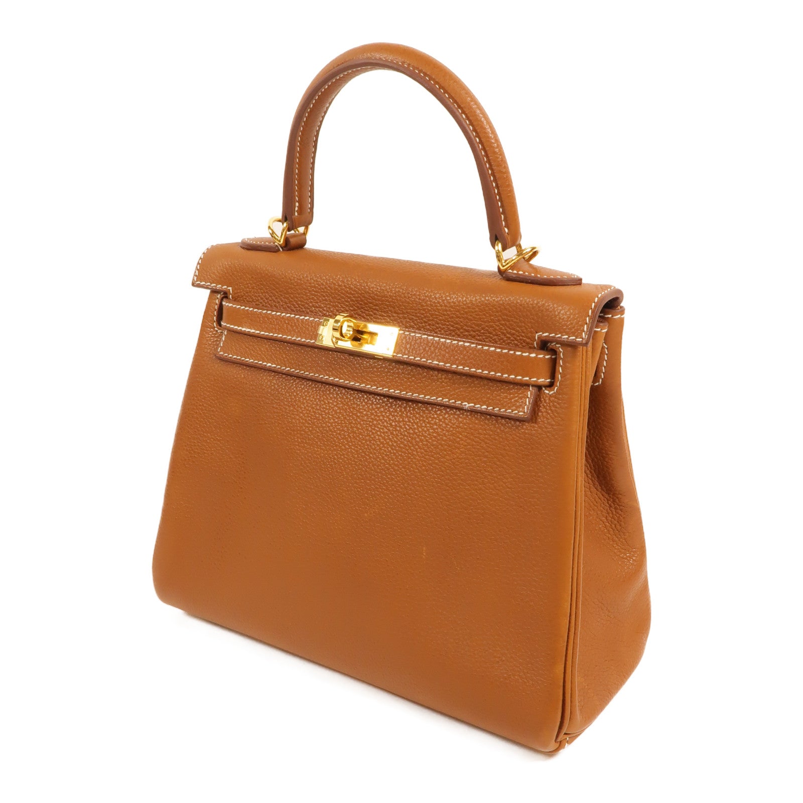 HERMES Barenia皮革Kelly 25手挽肩背兩用袋Gold