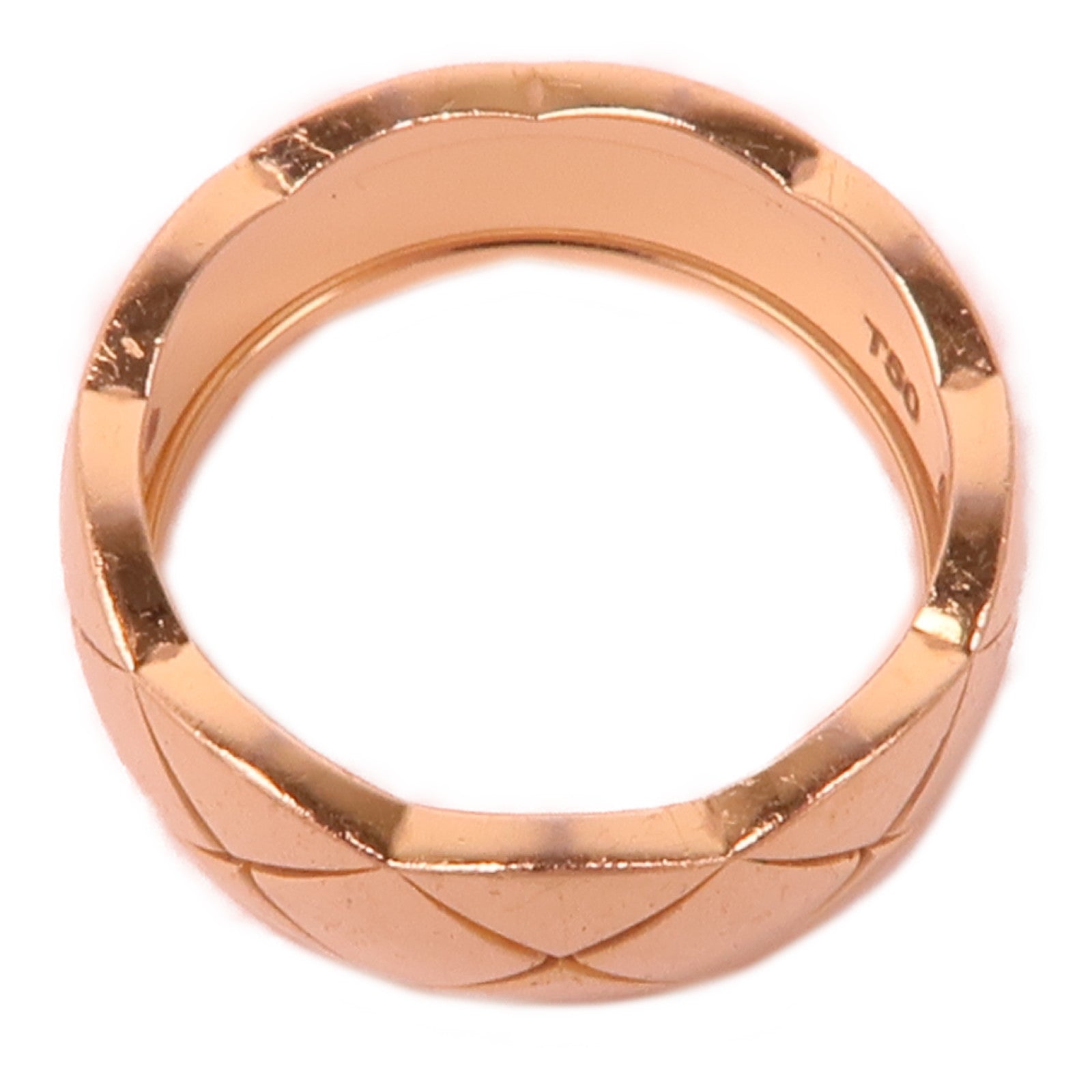 CHANEL 18K玫瑰金Coco Crush Diamond Ring鑽石戒指US#5/Chanel#50