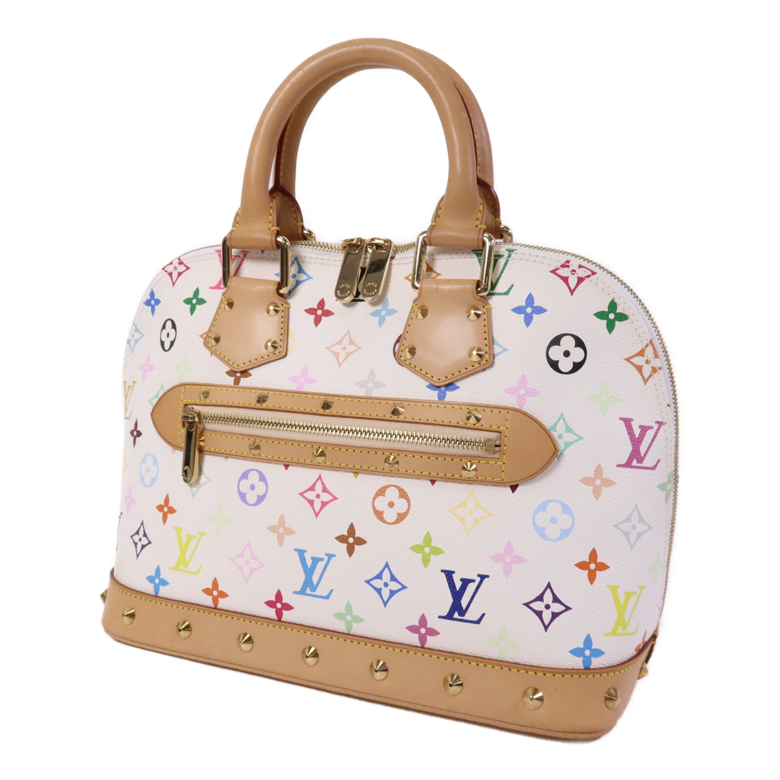 LOUIS VUITTON Monogram Multicolore Alma金扣手挽袋