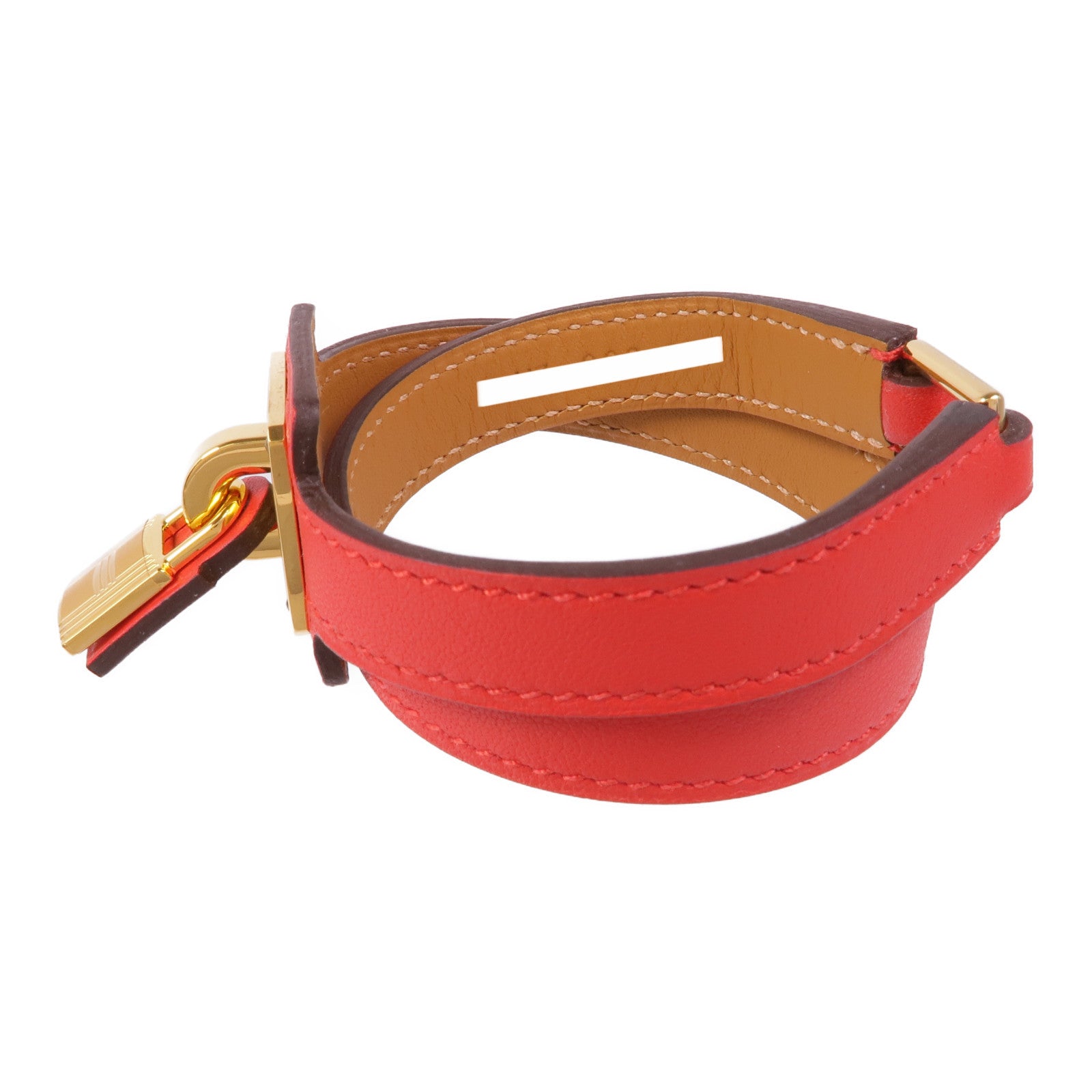 HERMES Swift皮革O'Kelly Bracelet金扣手帶