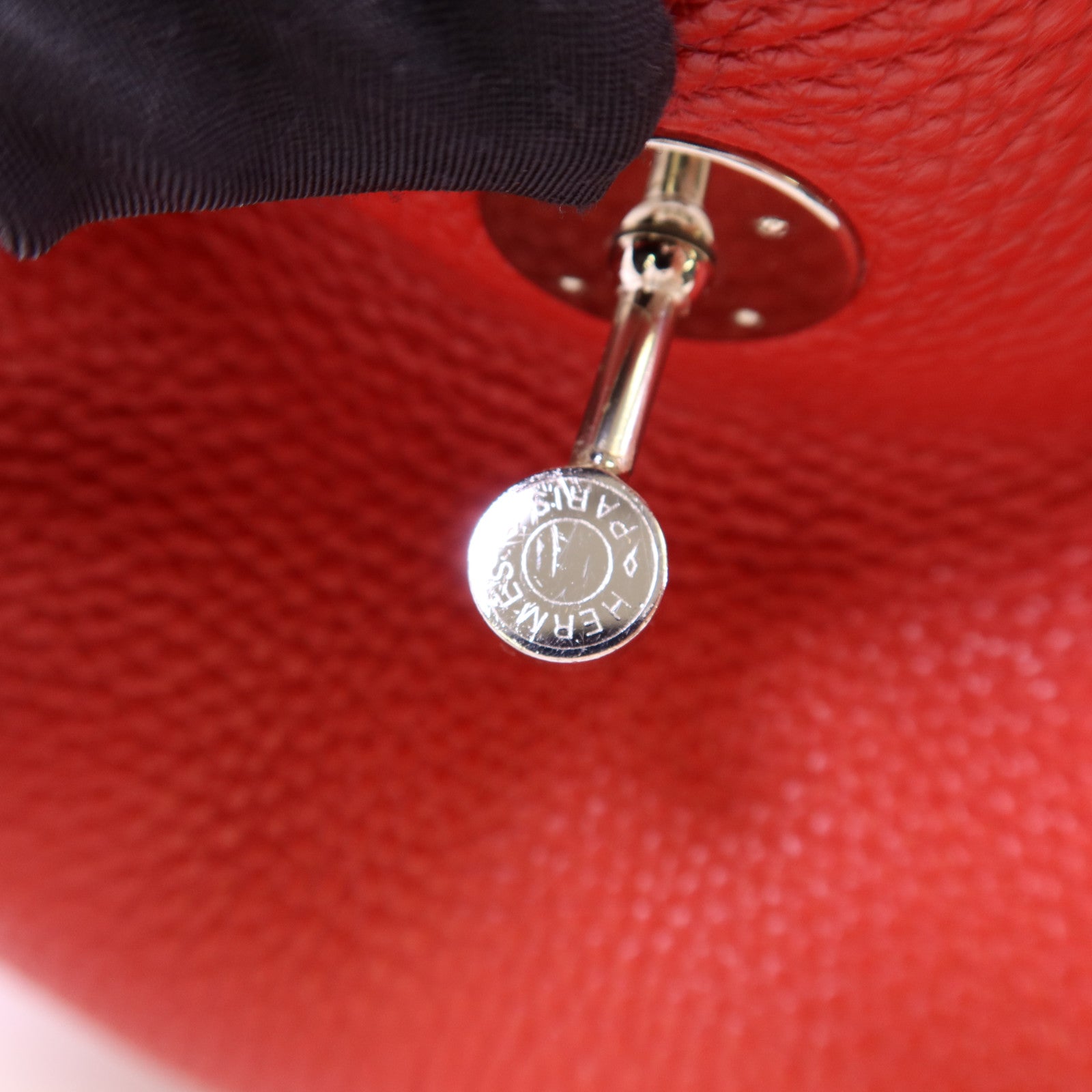 HERMES Clemence皮革Lindy 30銀扣手挽肩背兩用袋Rose Jaipur