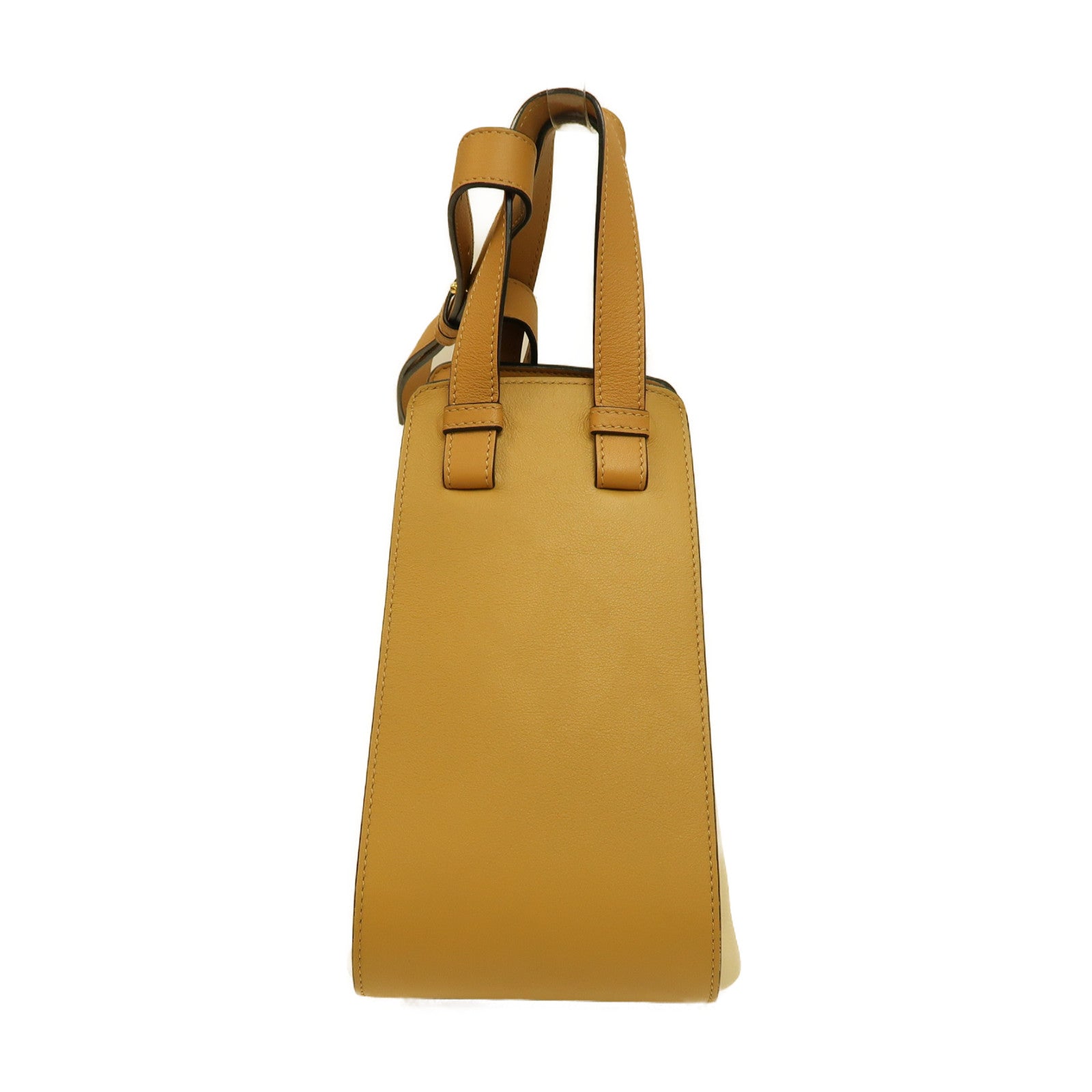 LOEWE 牛皮皮革Hammock Small Bagl金扣手挽肩背兩用袋米色/啡色