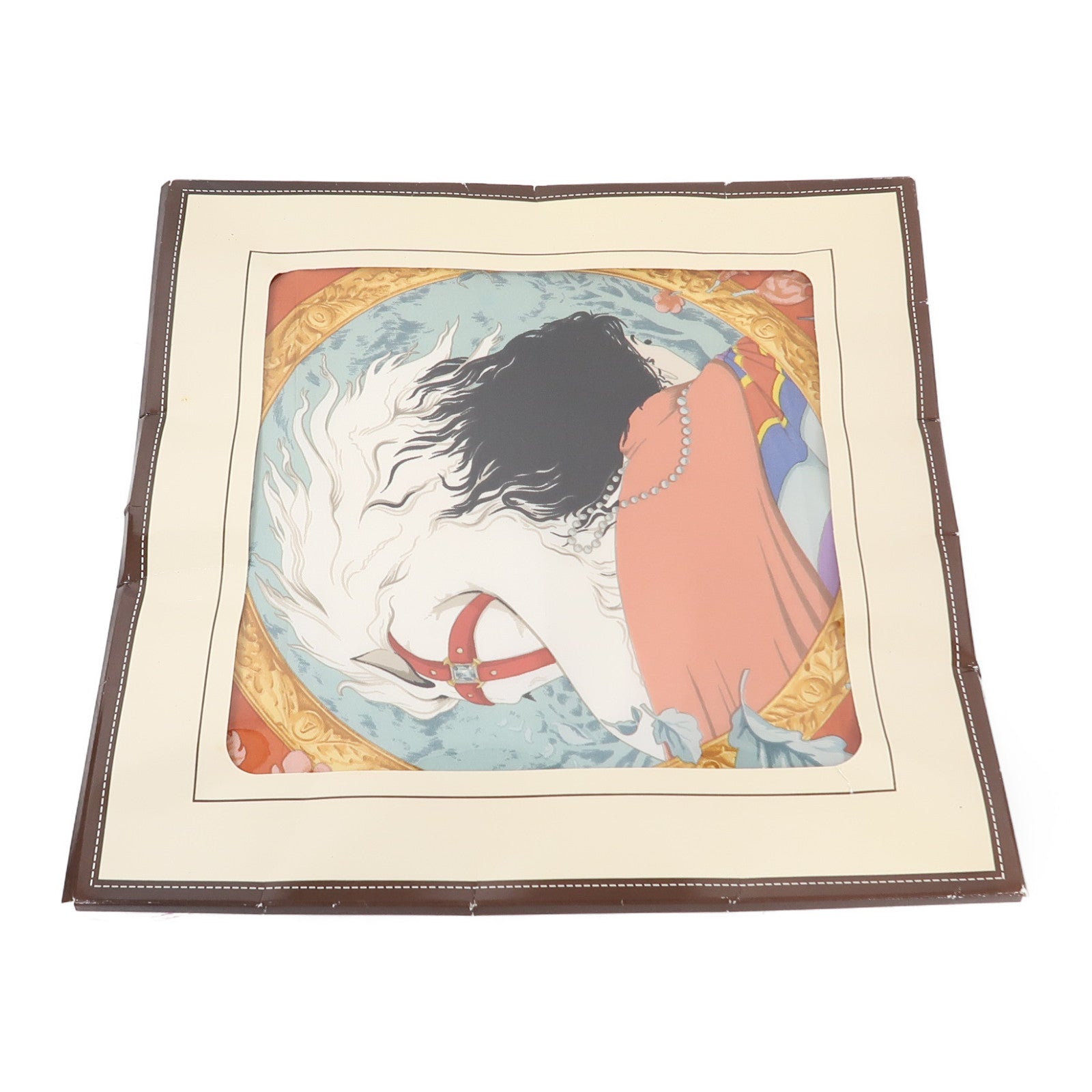 HERMES 絲質Scarf絲巾橙色