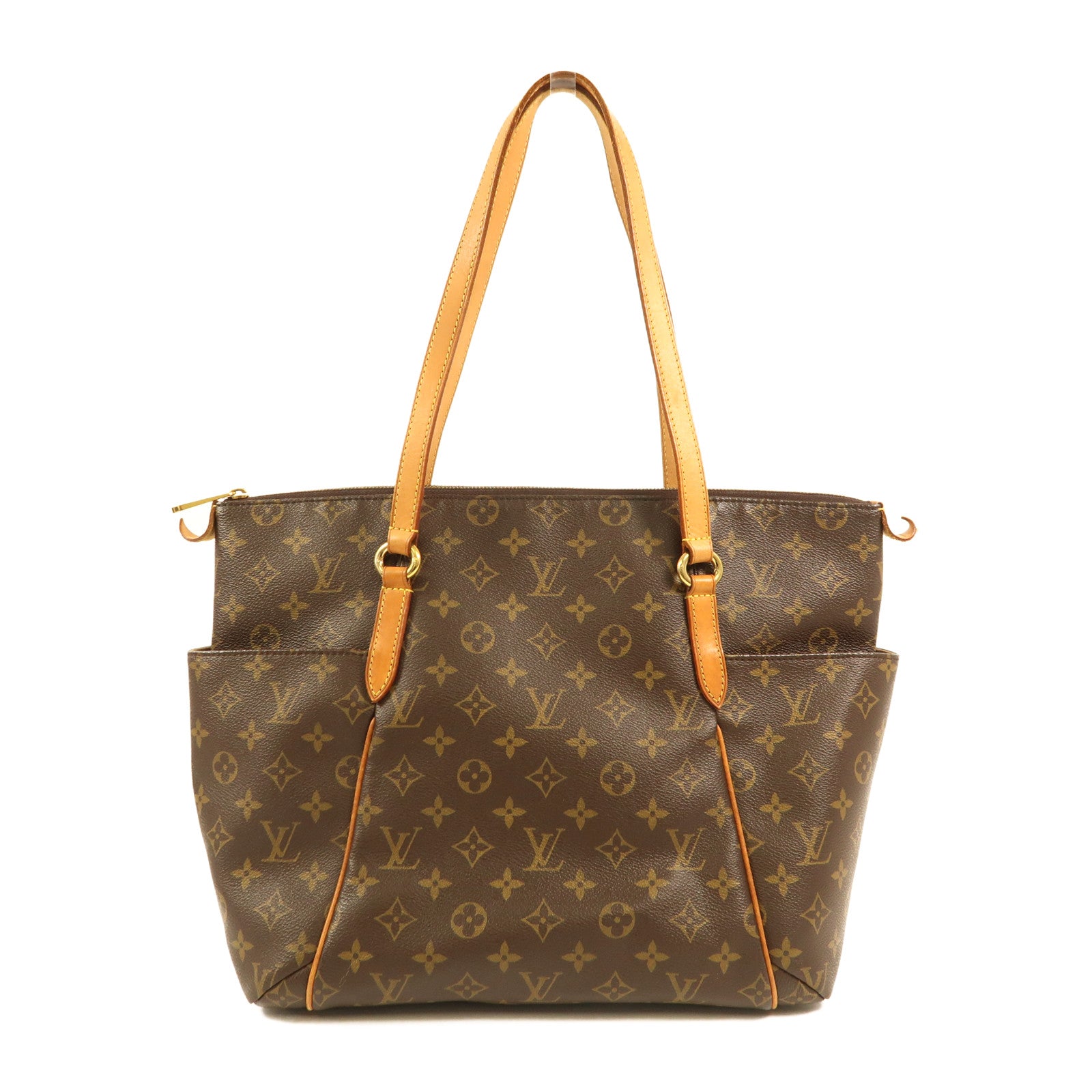 LOUIS VUITTON Monogram Totally MM金扣肩背袋棕色