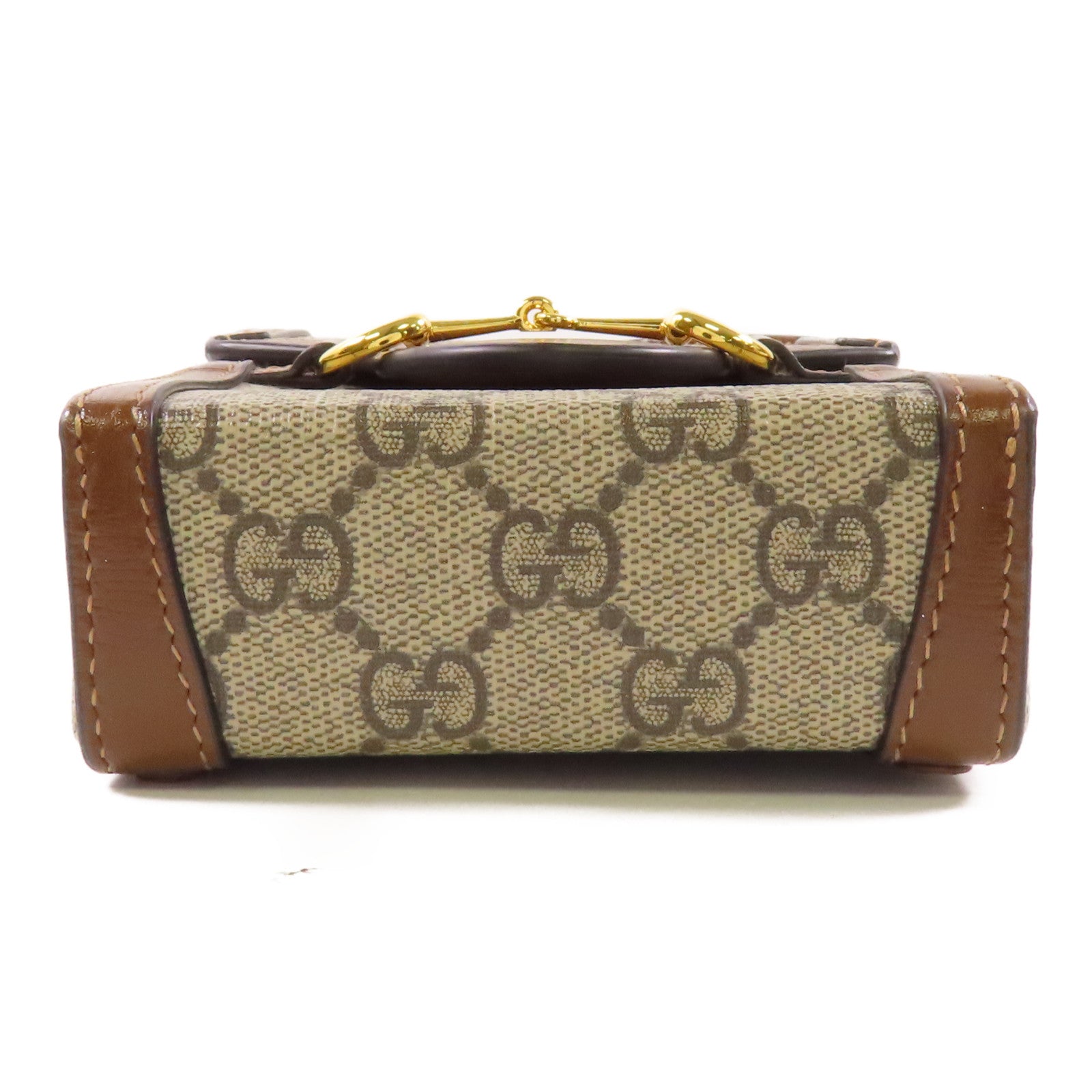 GUCCI 塗層帆布Horsebit 1955 Mini Bag金扣肩背袋