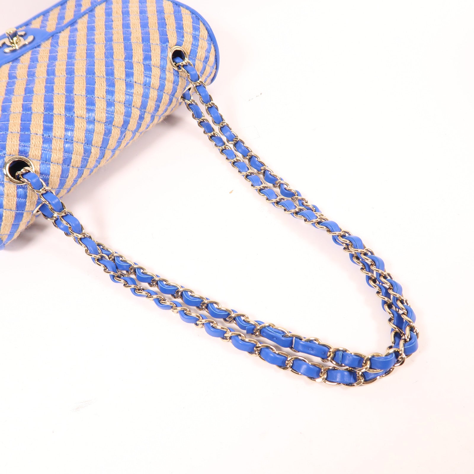 CHANEL 皮革Chain Shoulder金扣鏈帶肩背袋