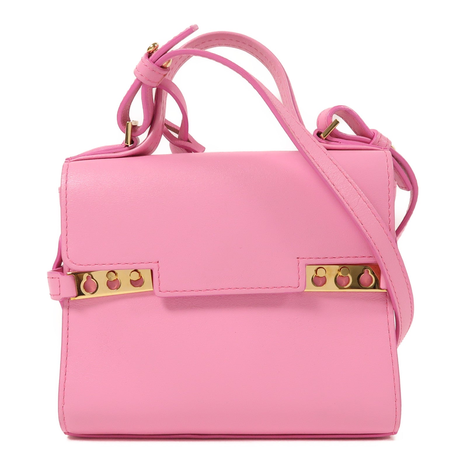 SELECTION 牛皮皮革Tempete金扣手挽肩背兩用袋