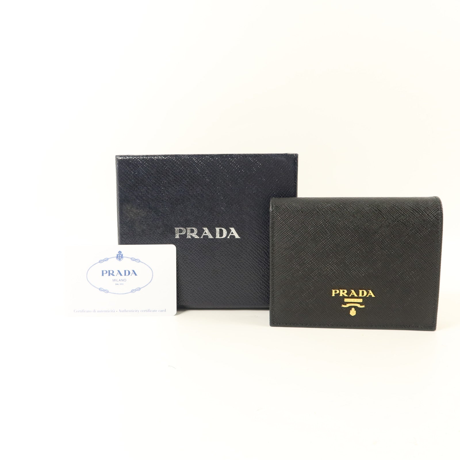 PRADA Saffiano皮革Small Bifold Wallet錢包