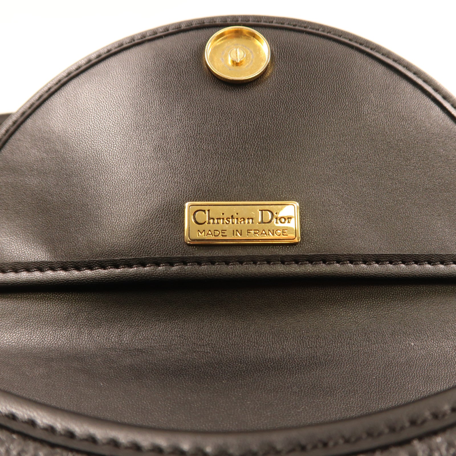 Dior 牛皮皮革Vintage Shoulder Bag金扣肩背袋