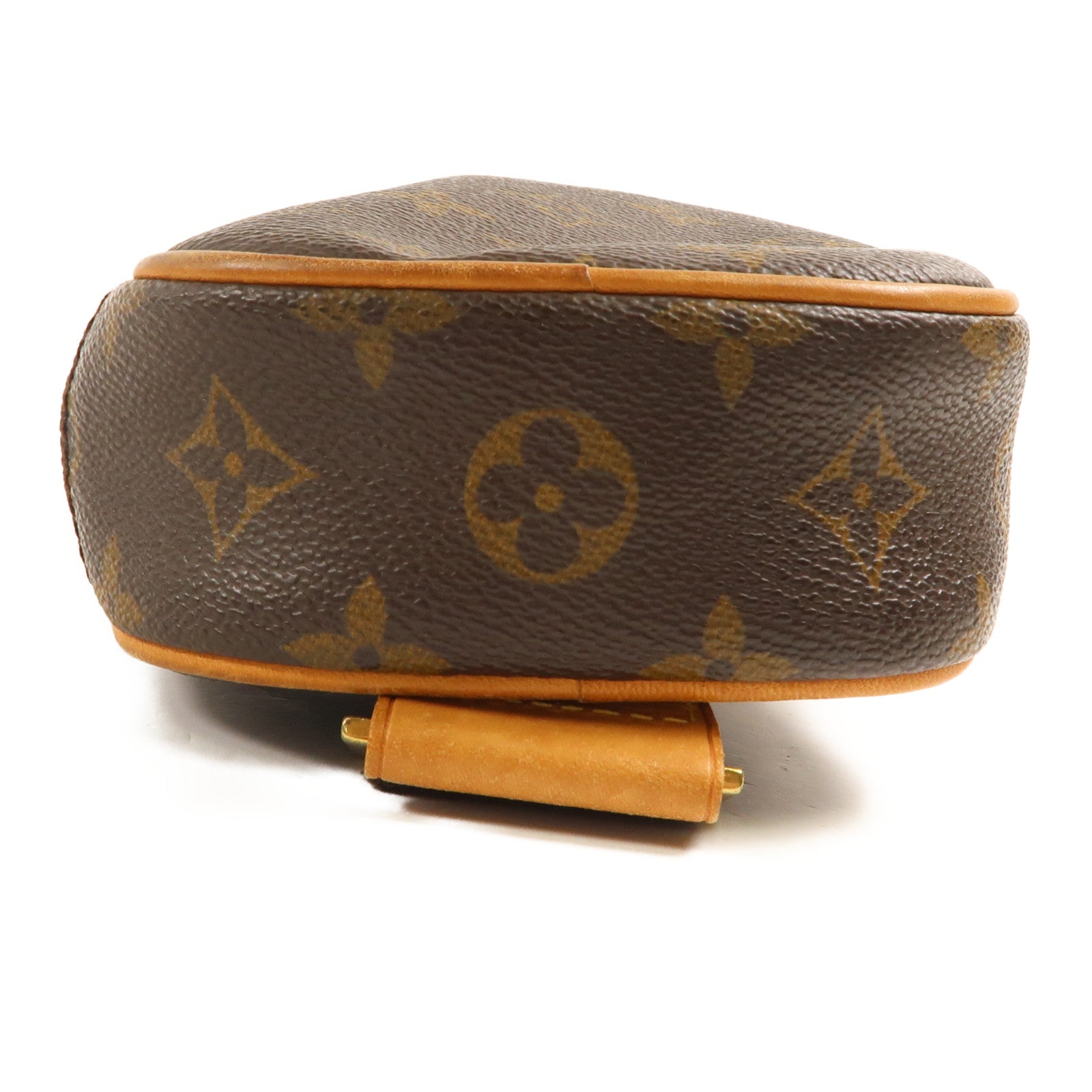 LOUIS VUITTON Monogram Pochette Gange金扣肩背袋棕色